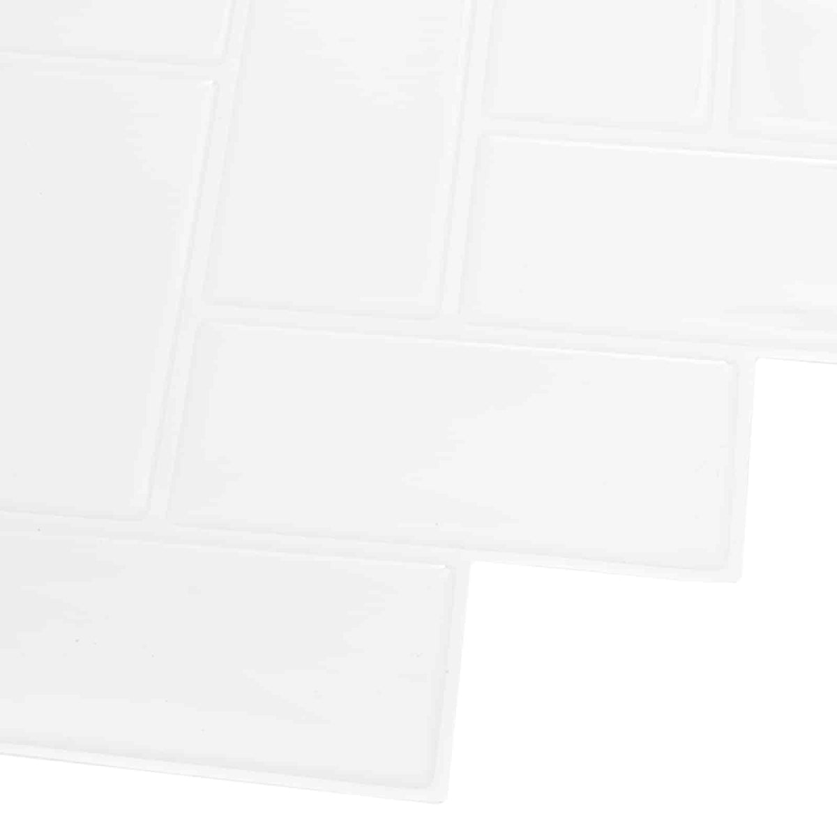 Pločica riblja kost 10 pcs Bijela 30 x 30 cm Poliuretan i PET