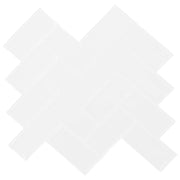 Pločica riblja kost 10 pcs Bijela 30 x 30 cm Poliuretan i PET