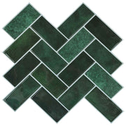 Pločica riblja kost 20 pcs Tamnozelena 30 x 30 cm
