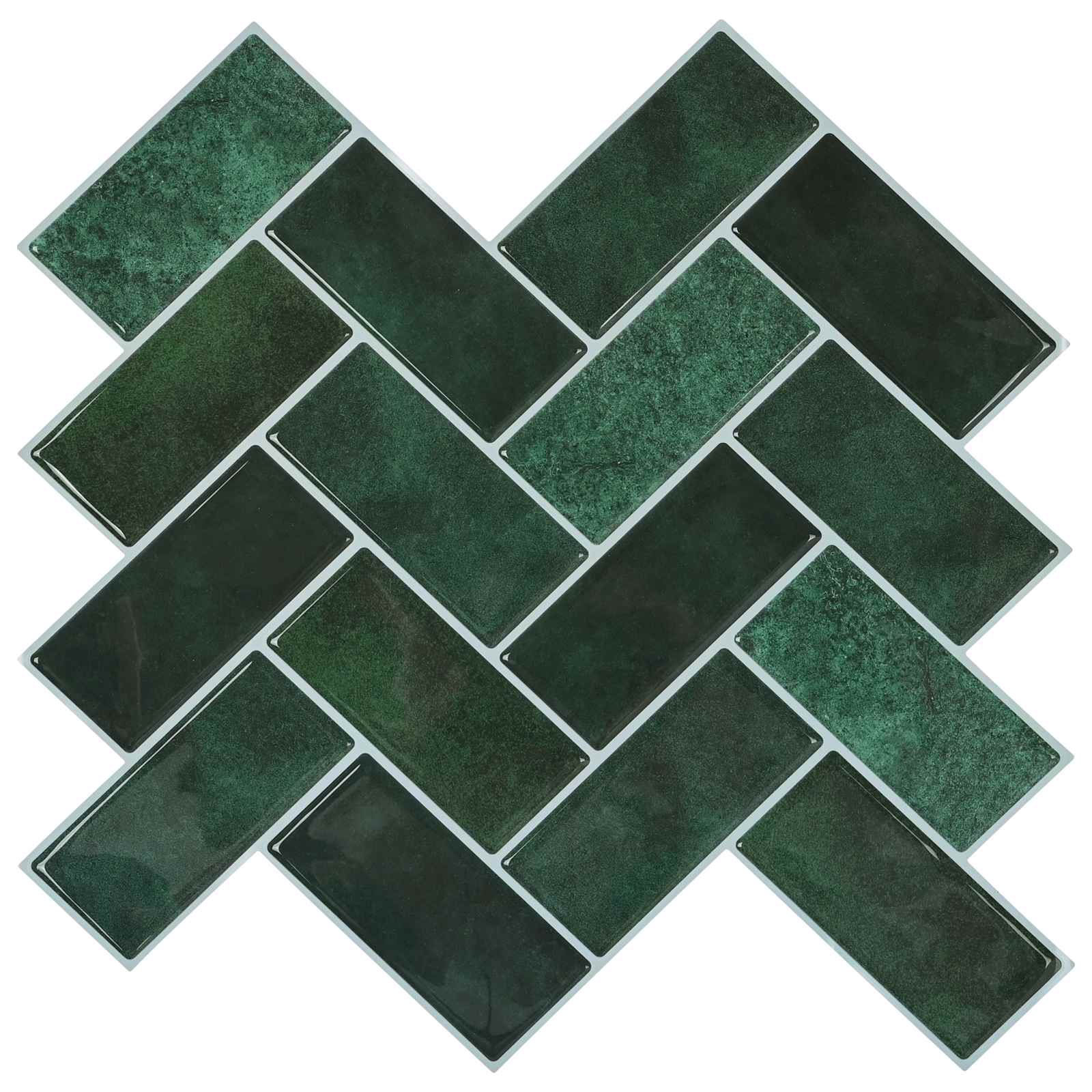 Pločica riblja kost 50 pcs Tamnozelena 30 x 30 cm