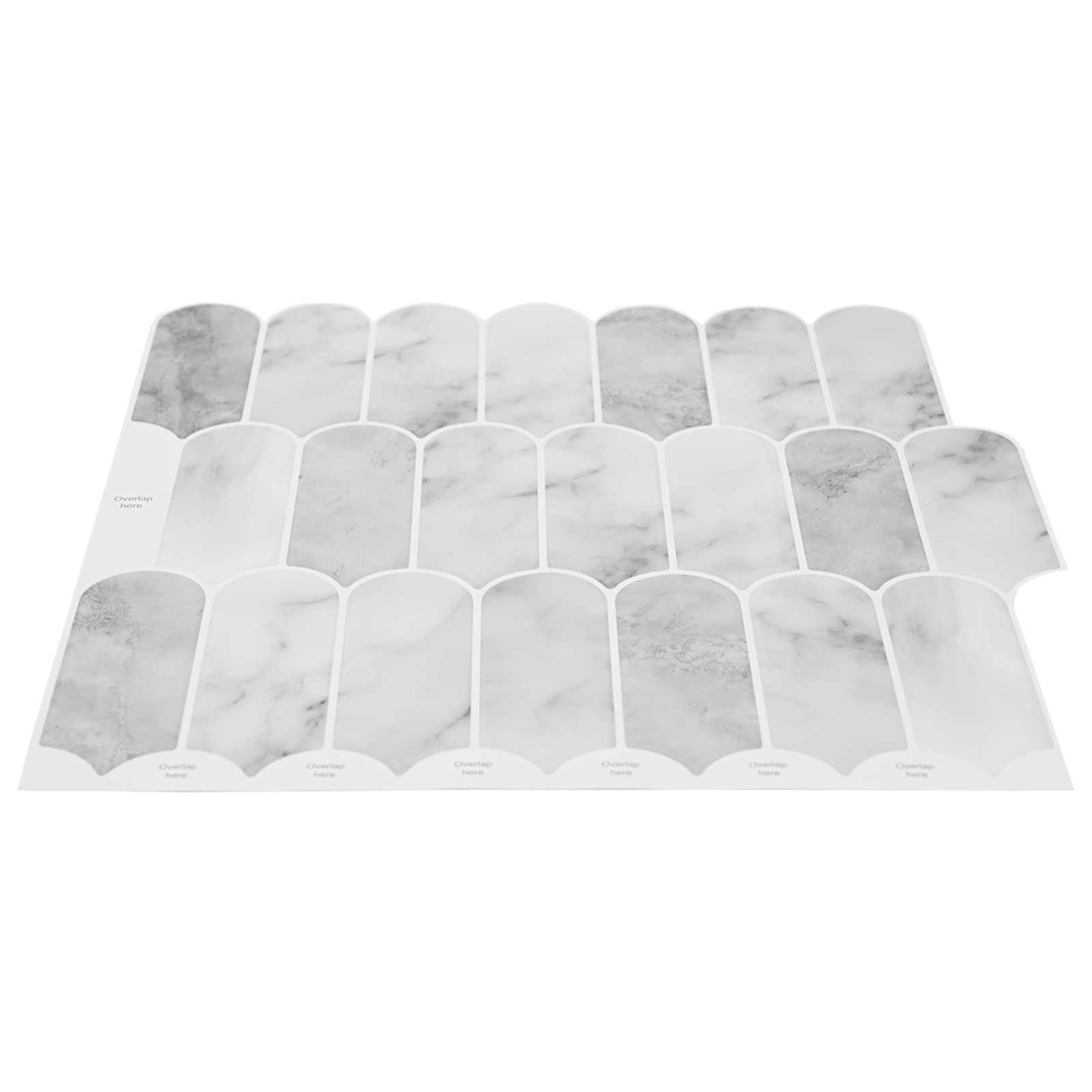 Pernata pločica 50 pcs Sivi mramor 30 x 30 cm Poliuretan i PET