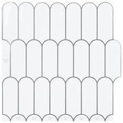 Pernata pločica 10 pcs Bijela siva 30 x 30 cm Poliuretan i PET