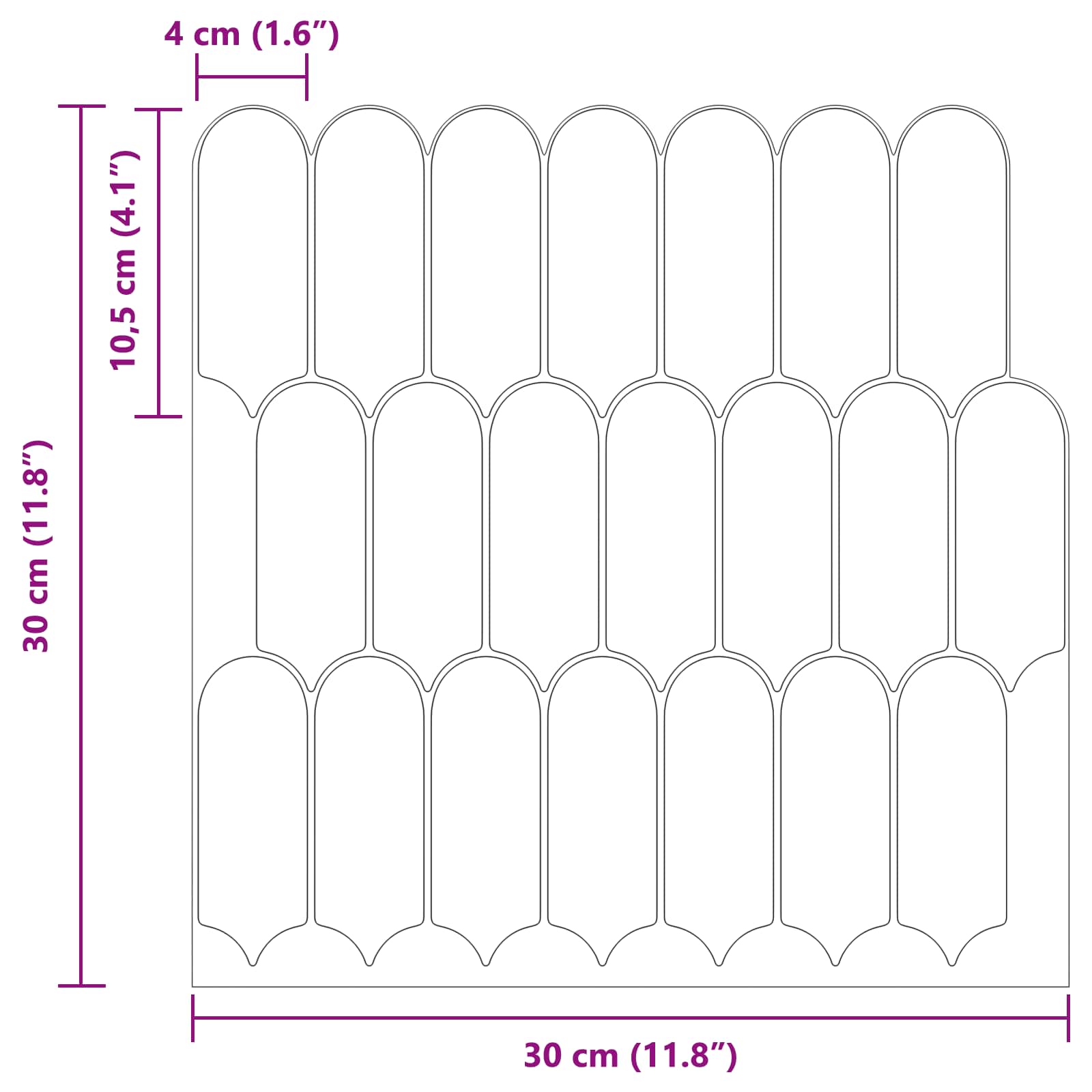 Pernata pločica 20 pcs Zelena 30 x 30 cm Poliuretan i PET
