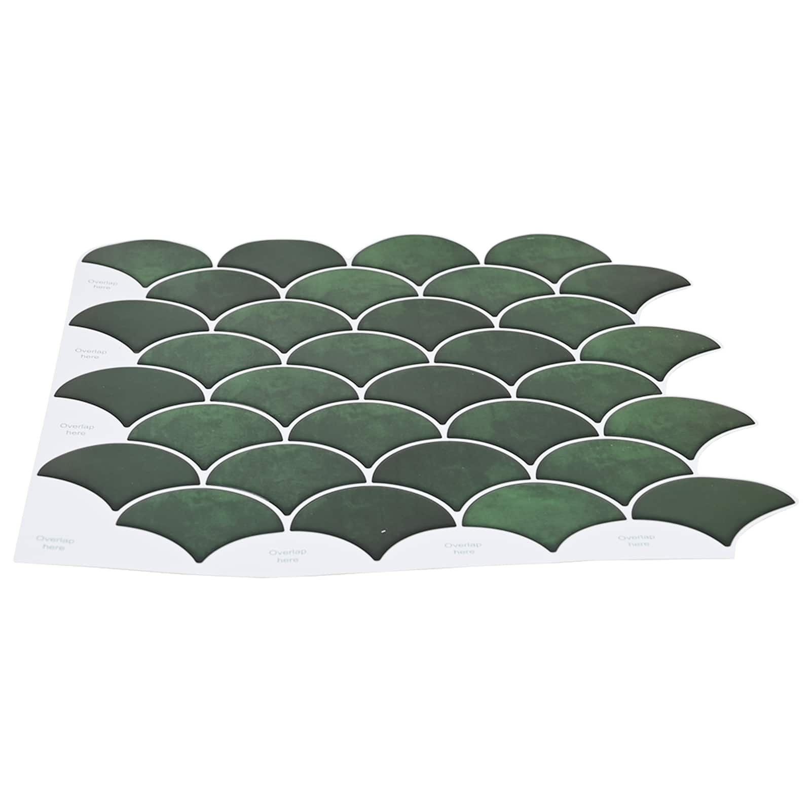 Pločica riblje ljuske 50 pcs Tamnozelena 30 x 30 cm