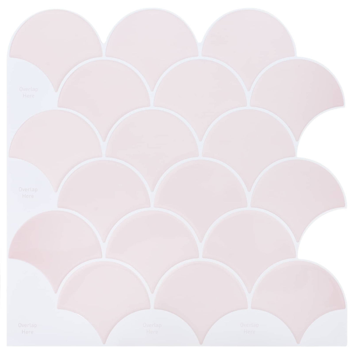 Pločica riblje ljuske 10 pcs Svijetlo ružičasta 30 x 30 cm