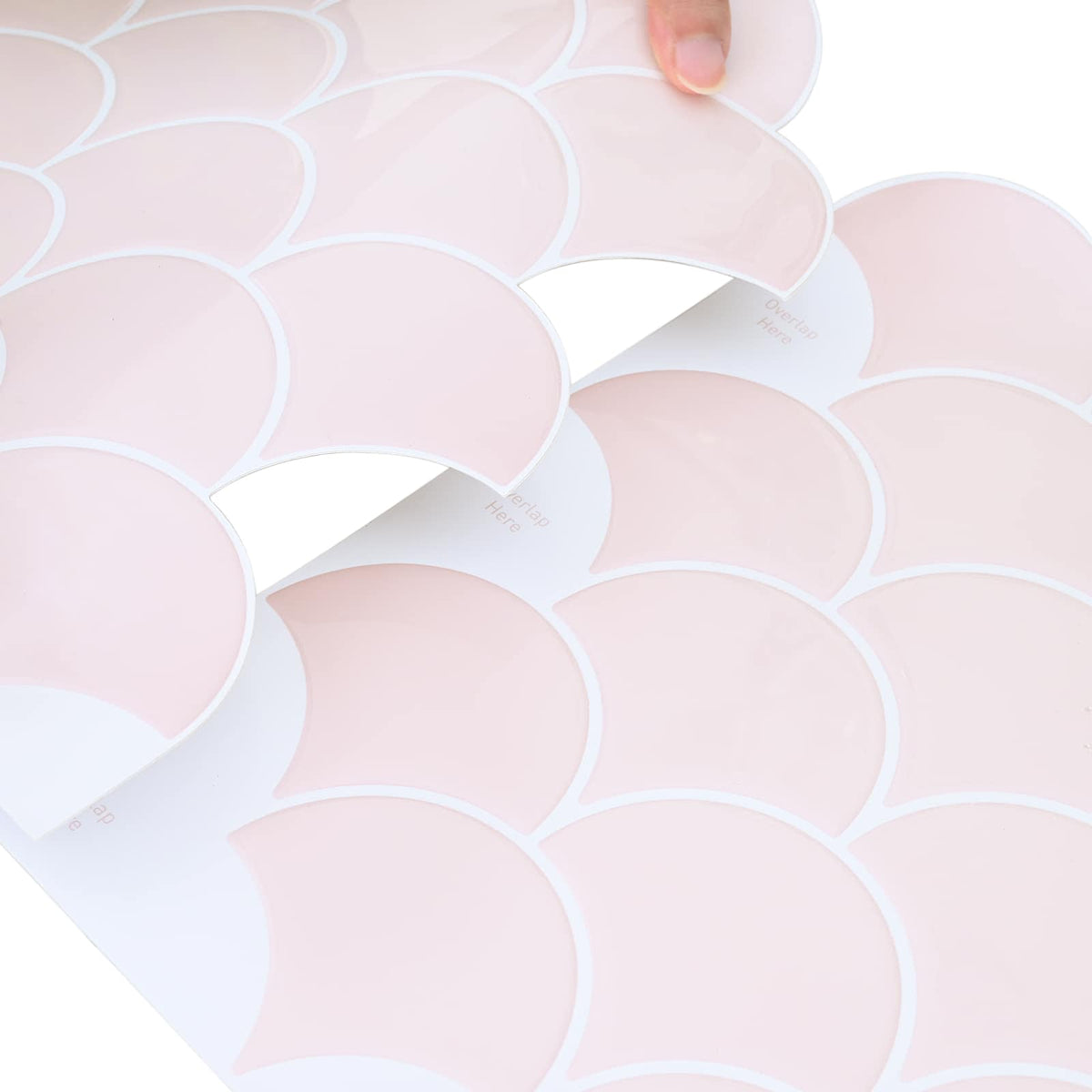 Pločica riblje ljuske 20 pcs Svijetlo ružičasta 30 x 30 cm