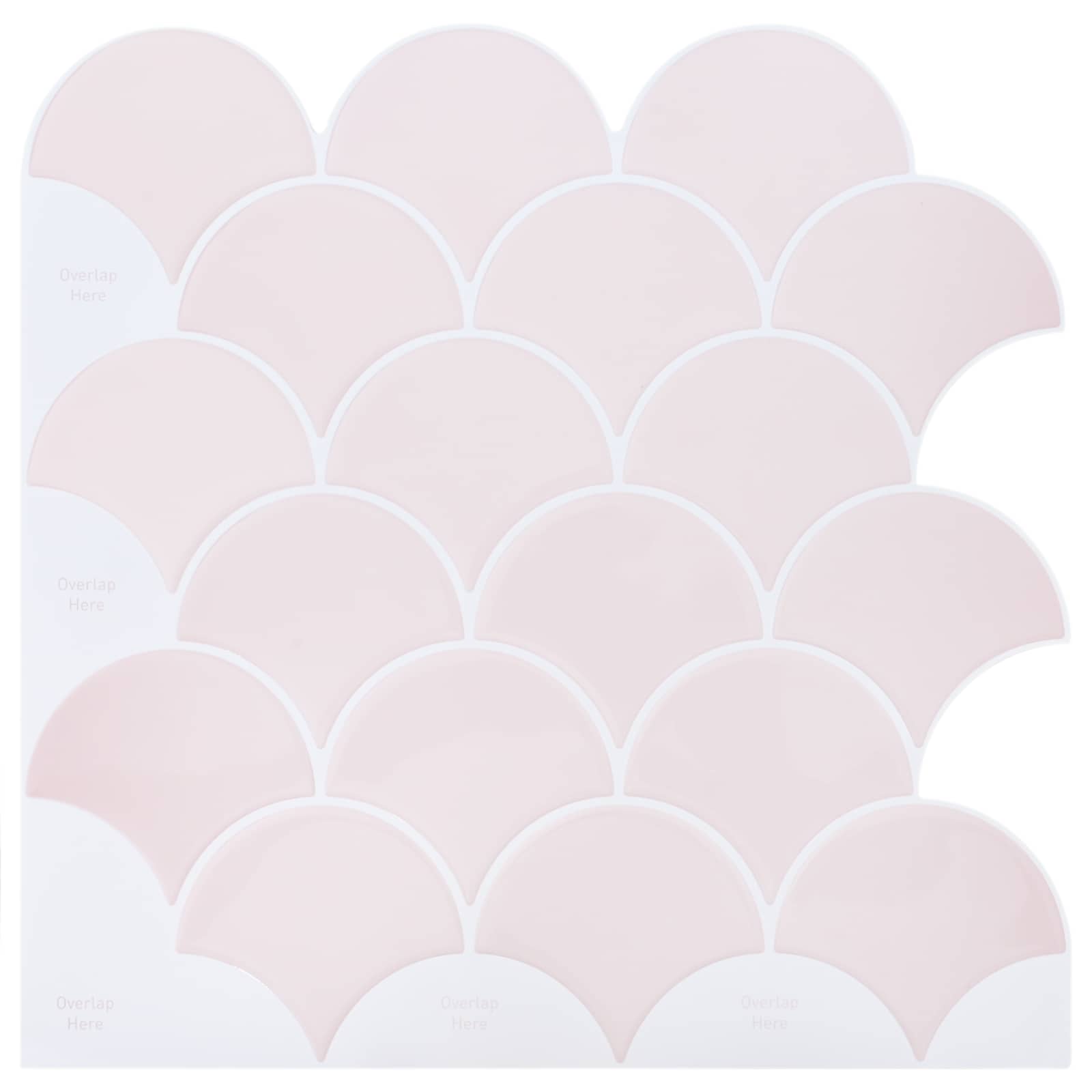 Pločica riblje ljuske 20 pcs Svijetlo ružičasta 30 x 30 cm