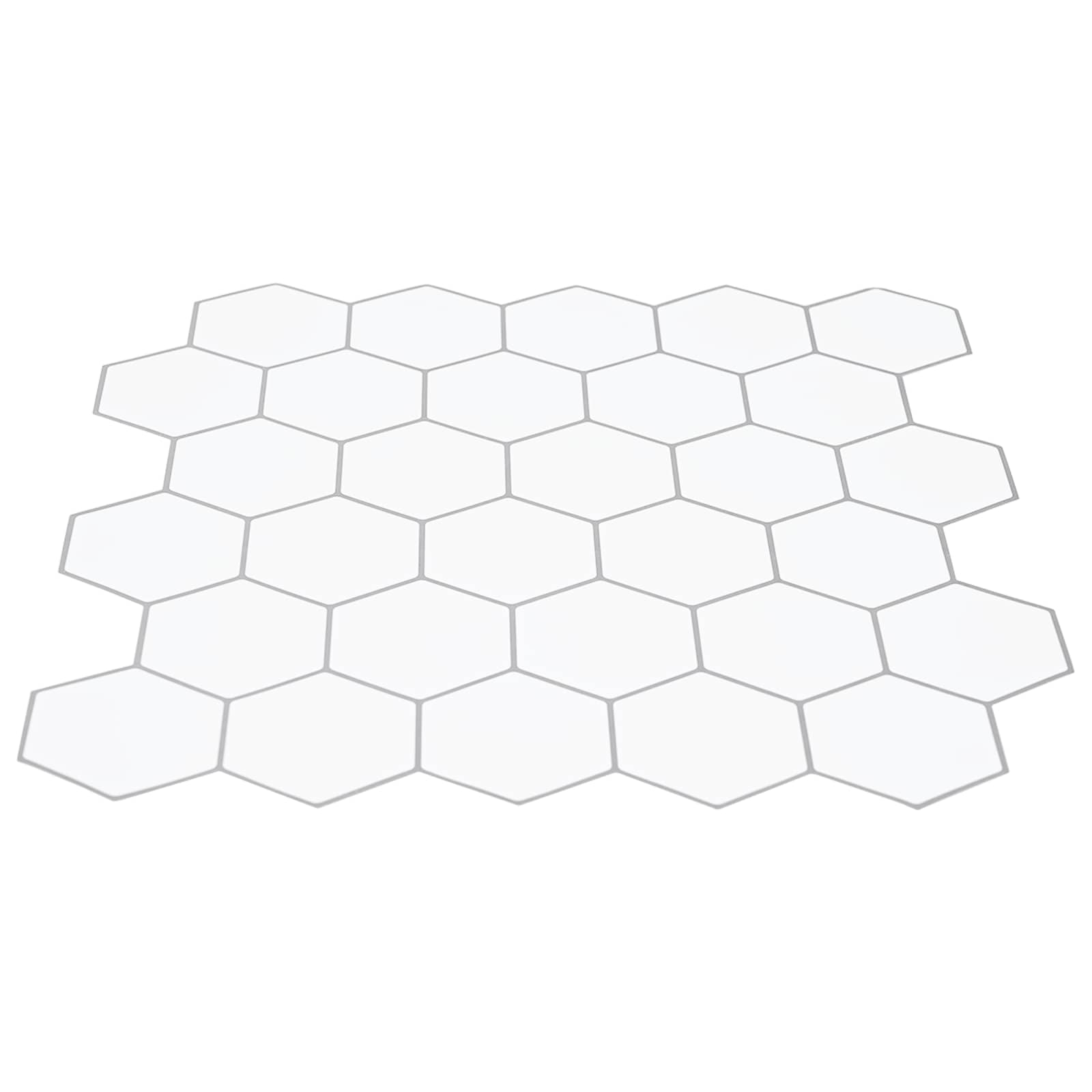 Heksagonska pločica 20 pcs Bijela siva 30 x 30 cm