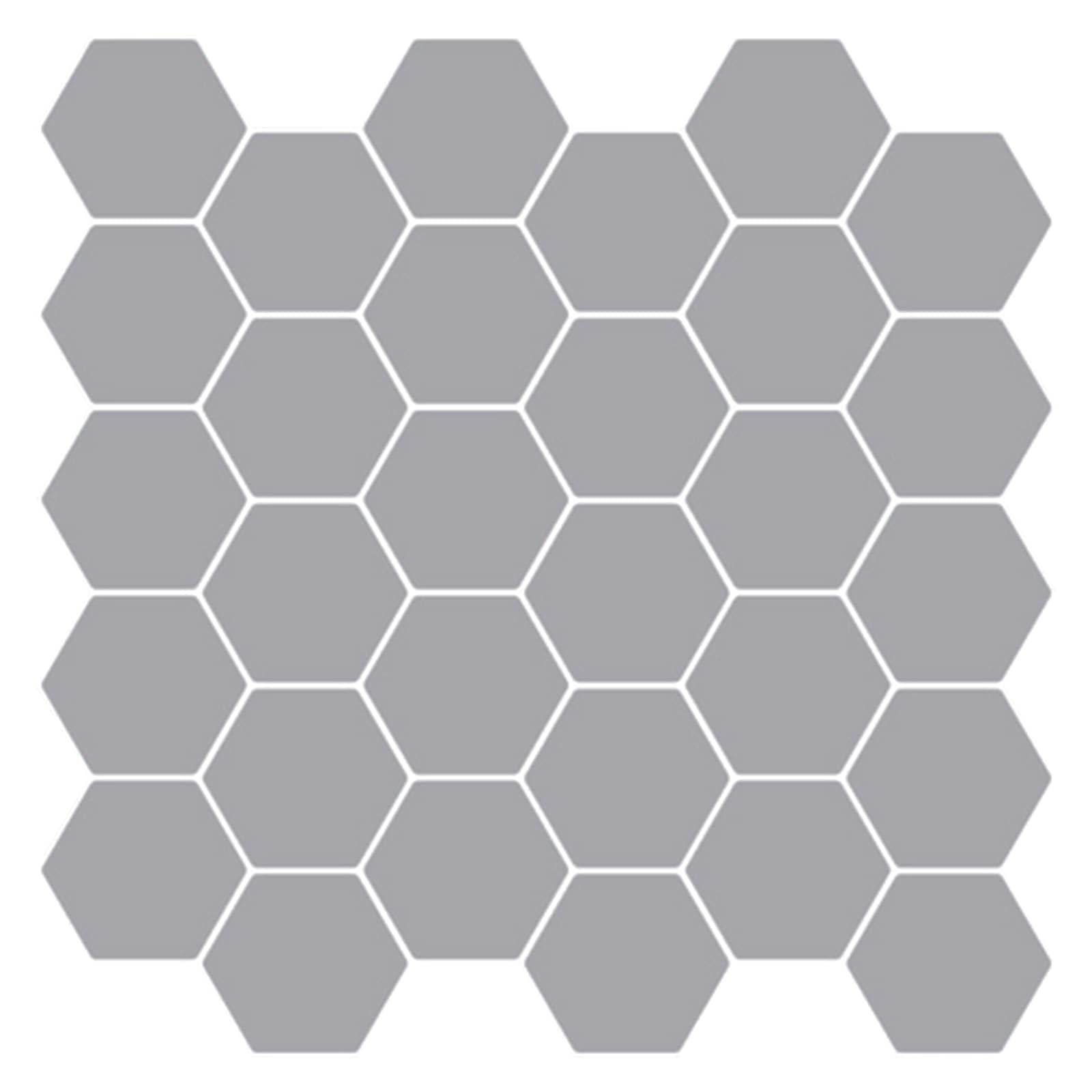 Heksagonska pločica 10 pcs Siva 30 x 30 cm Poliuretan i PET