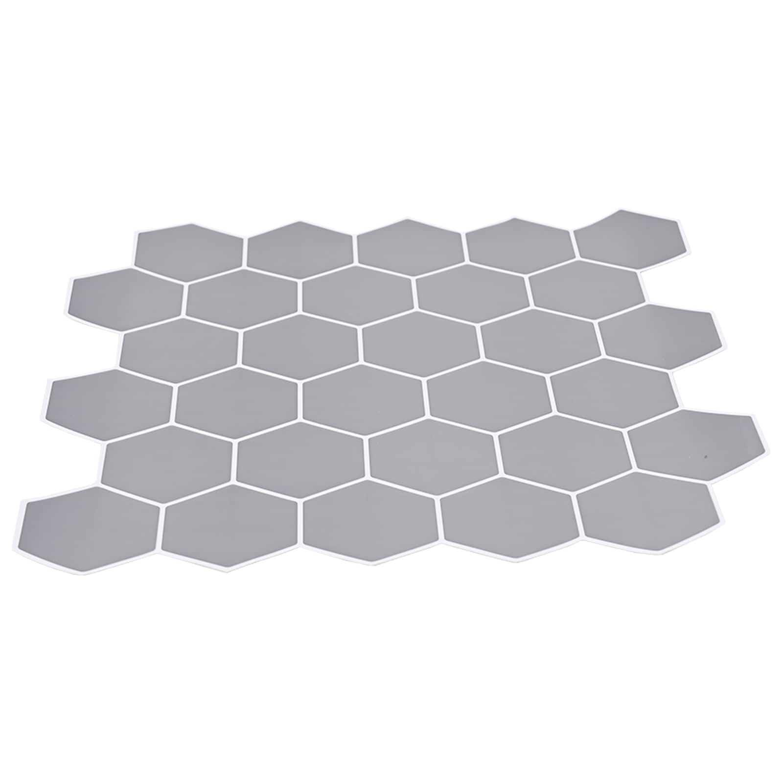Heksagonska pločica 20 pcs Siva 30 x 30 cm Poliuretan i PET
