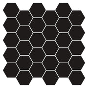 Heksagonska pločica 10 pcs Crna 30 x 30 cm Poliuretan i PET