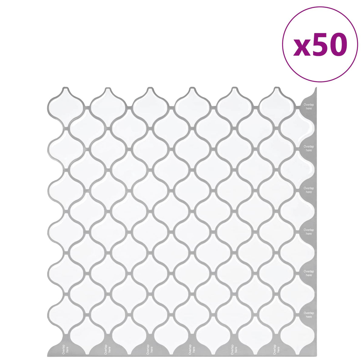Lanturn ploča 50 pcs Bijela 27 x 27 cm Poliuretan i PET