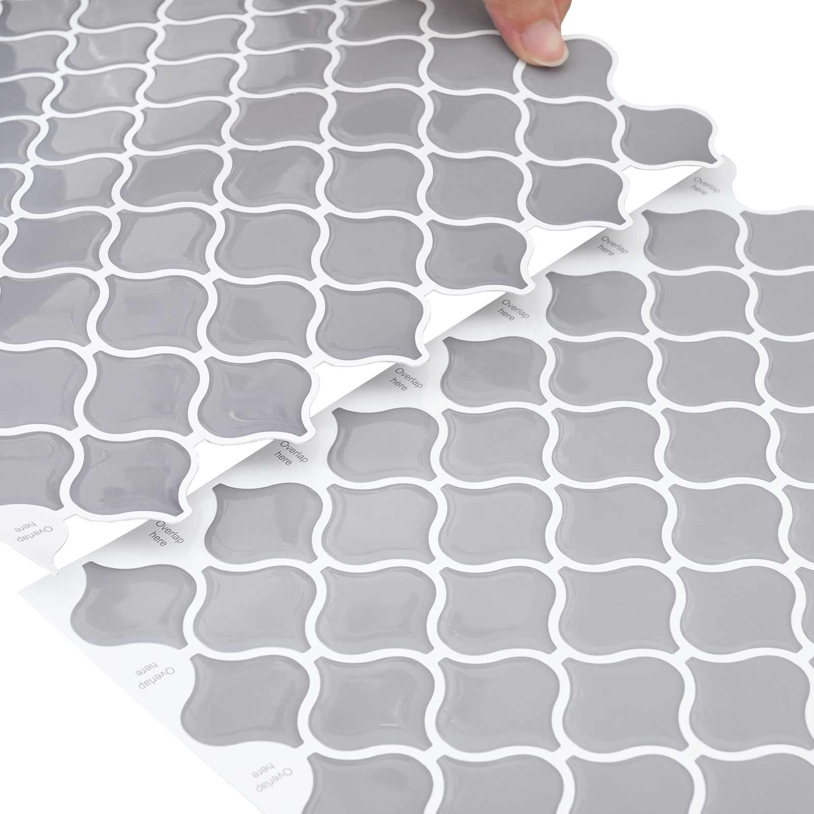 Lanturn ploča 10 pcs Siva 27 x 27 cm Poliuretan i PET