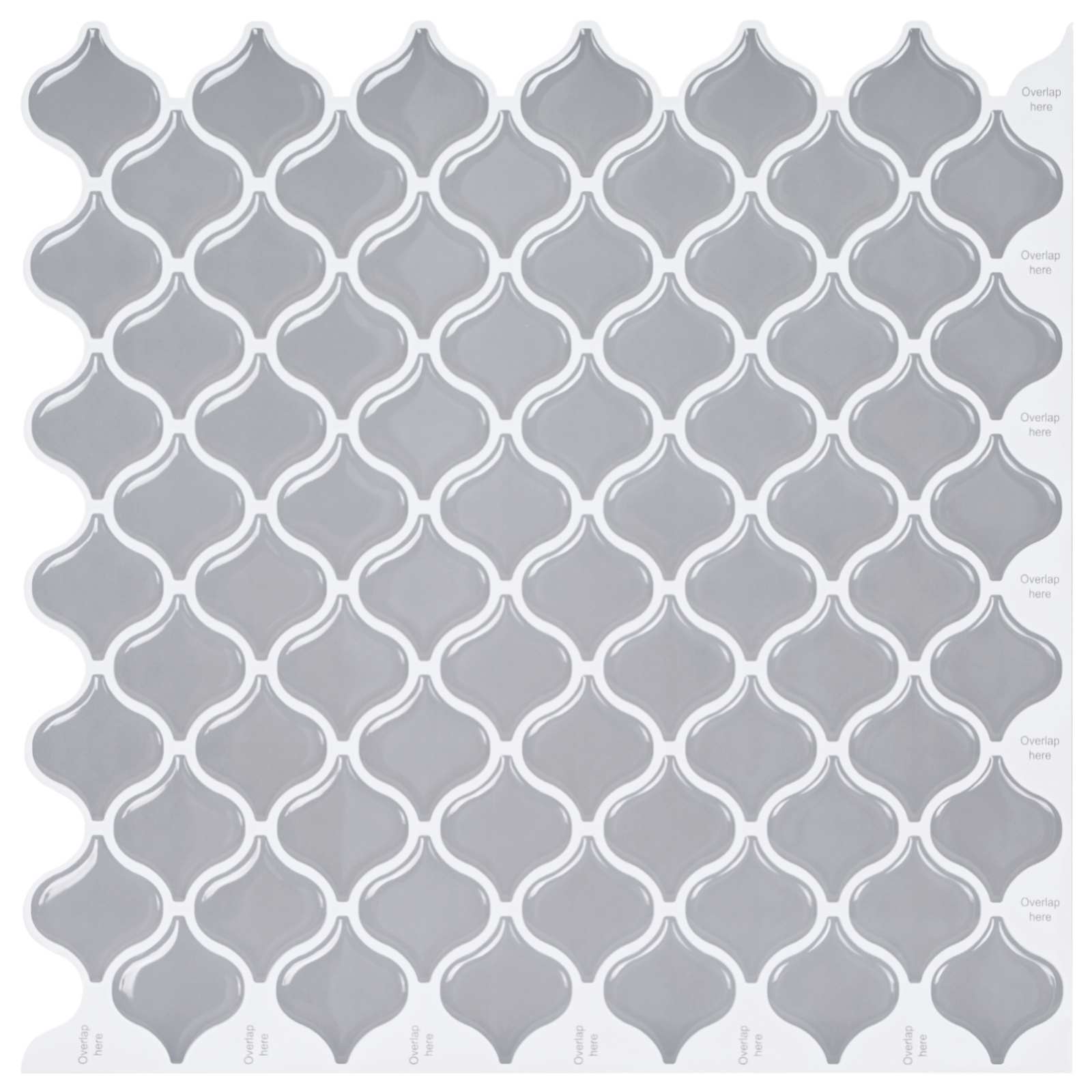 Lanturn ploča 10 pcs Siva 27 x 27 cm Poliuretan i PET