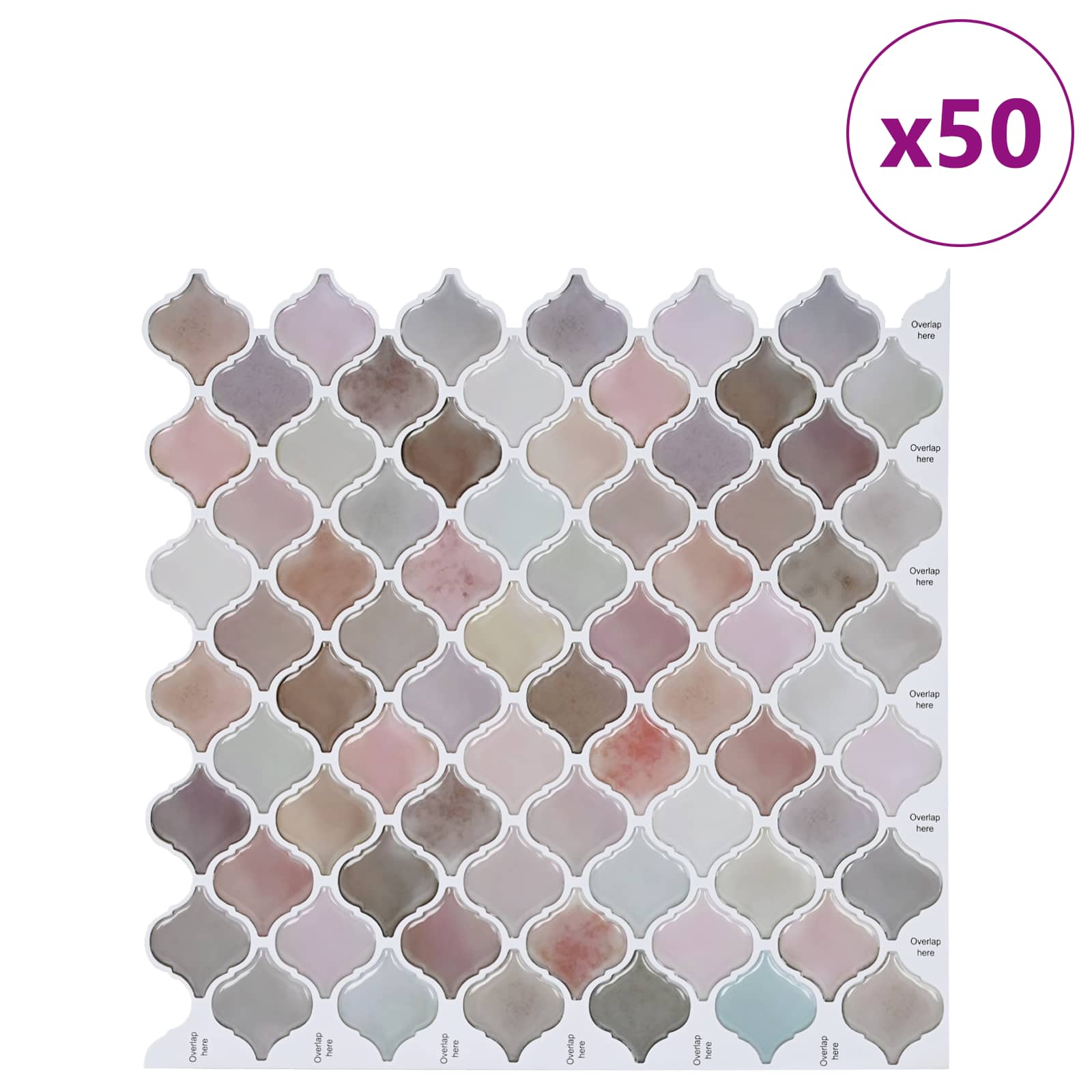 Lanturn ploča 50 pcs Bež 27 x 27 cm Poliuretan i PET