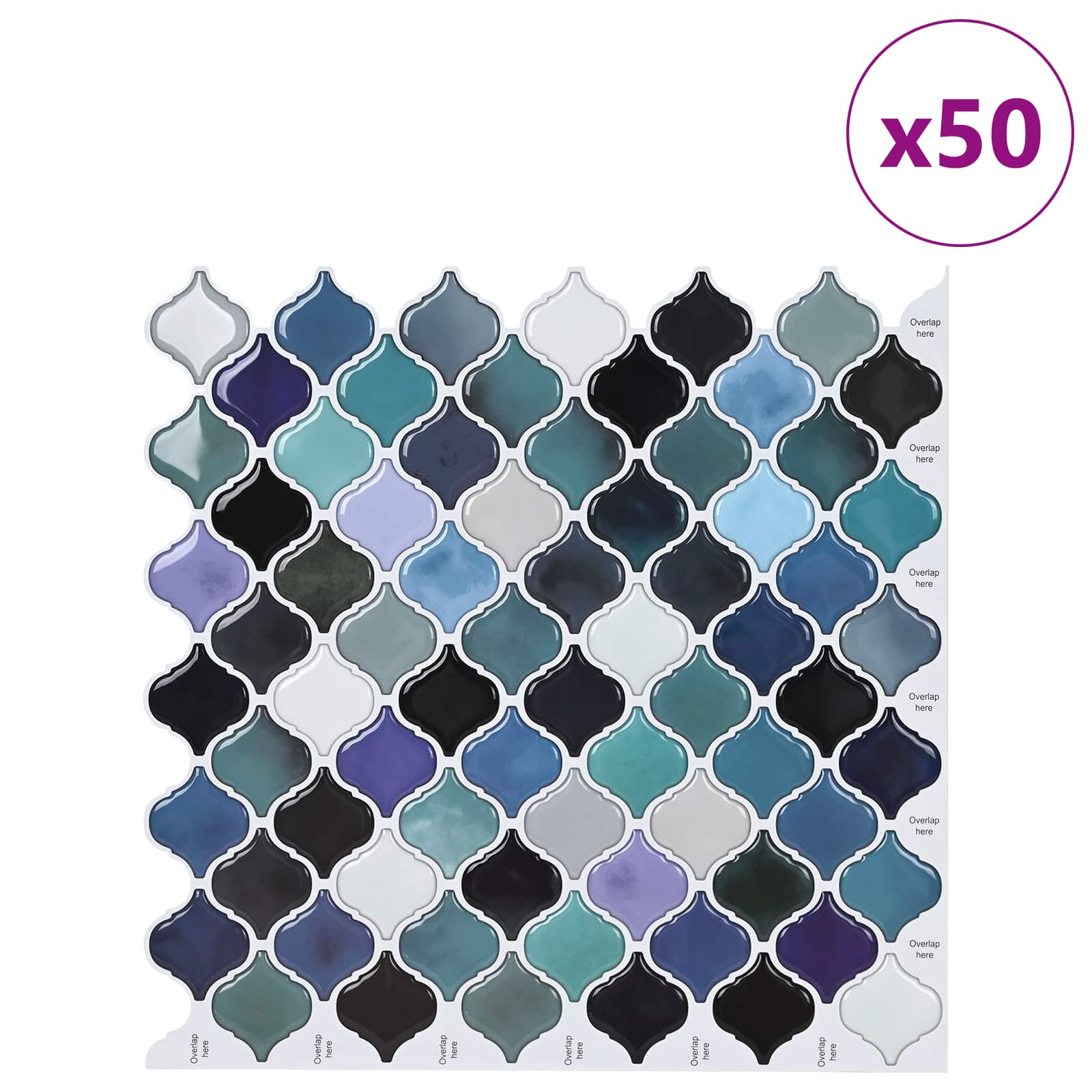 Lanturn ploča 50 pcs Plava Zelena 27 x 27 cm Poliuretan i PET