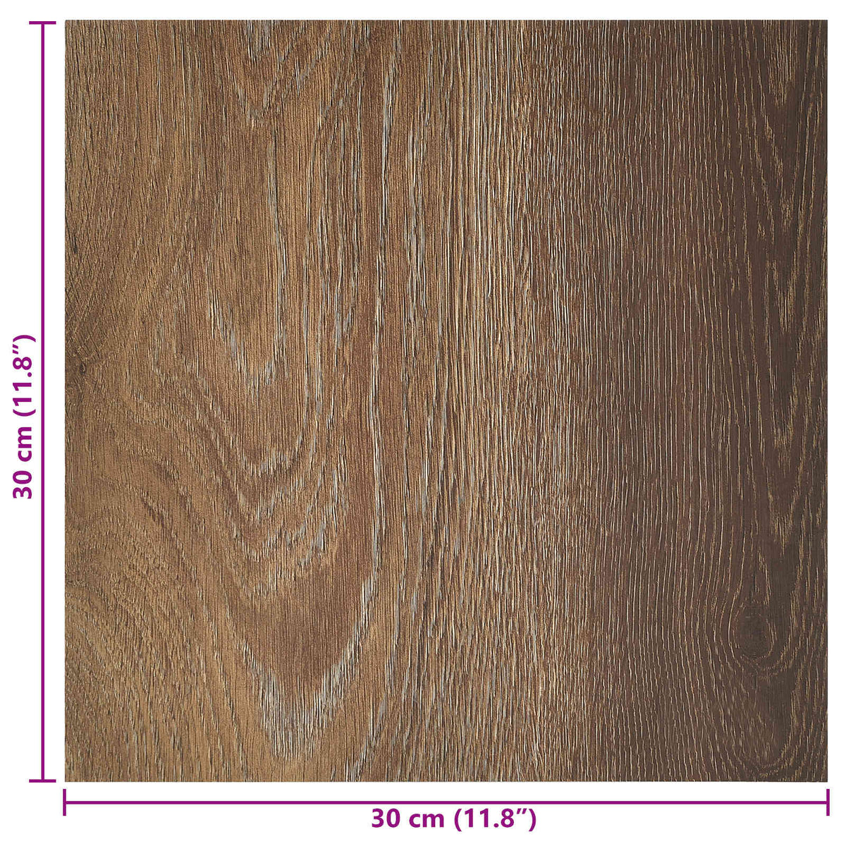 Samoljepljive Pločice za Pod 30,5 x 30,5 cm 20 pcs PVC Smeđa