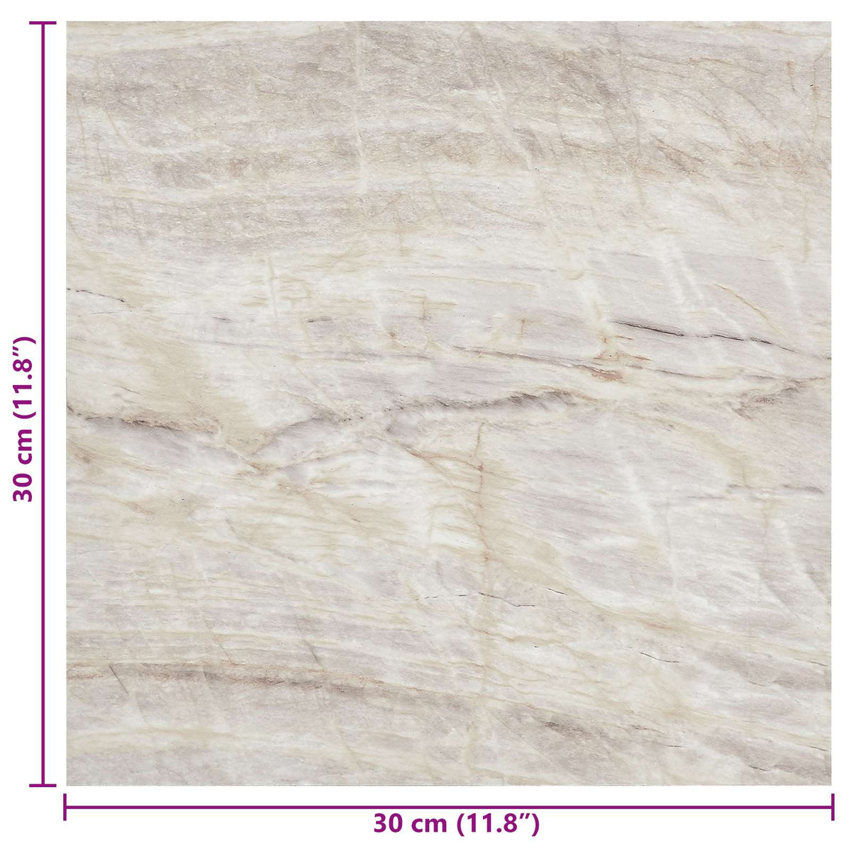 Samoljepljive Pločice za Pod 30,5 x 30,5 cm 20 pcs PVC Bež