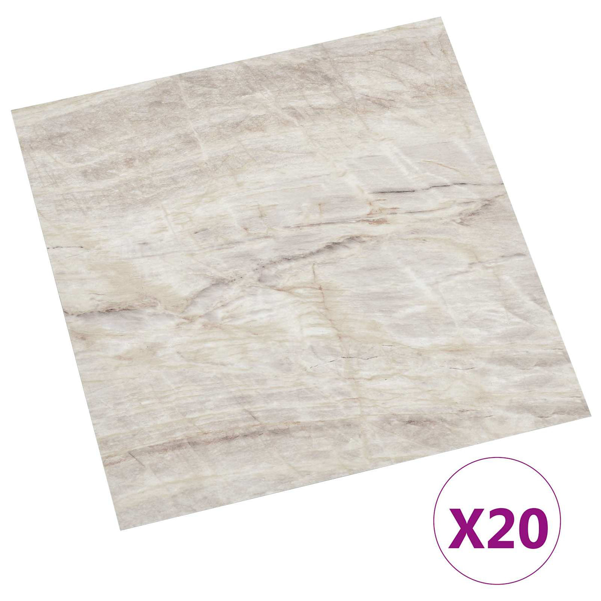Samoljepljive Pločice za Pod 30,5 x 30,5 cm 20 pcs PVC Bež