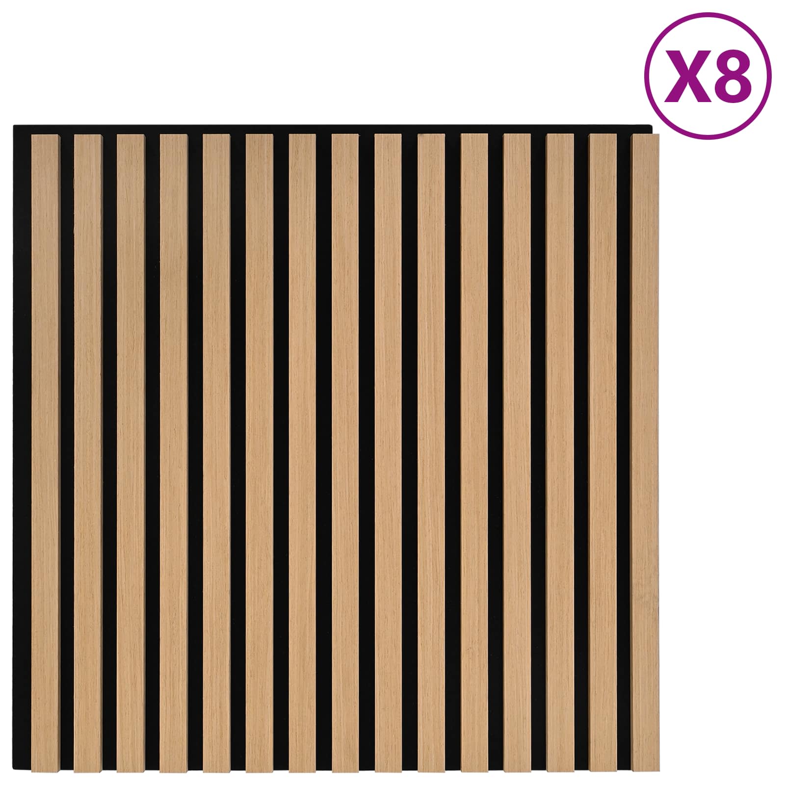 Zidne panele 8 pcs Prirodna 60,5 x 60 cm