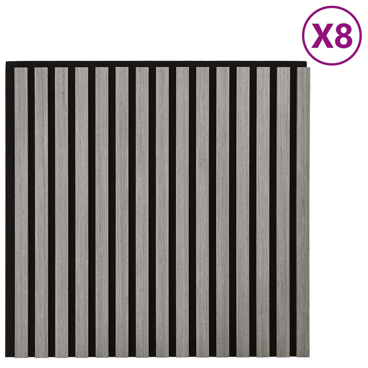 Zidne panele 8 pcs Siva 60,5 x 60 cm