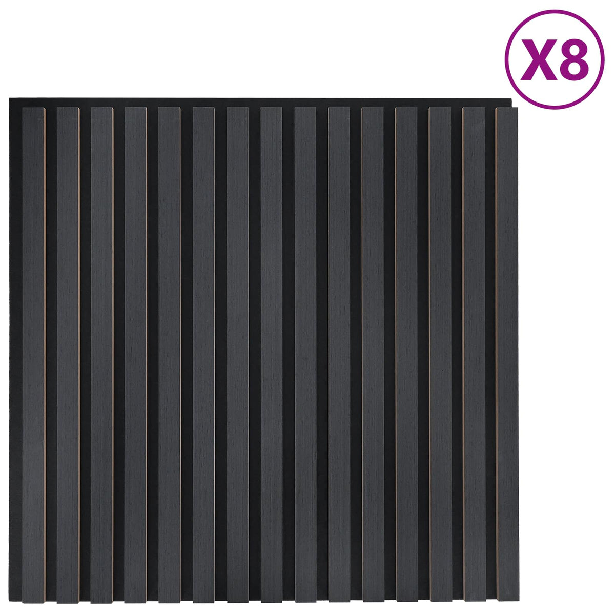 Zidne panele 8 pcs Antracit 60,5 x 60 cm