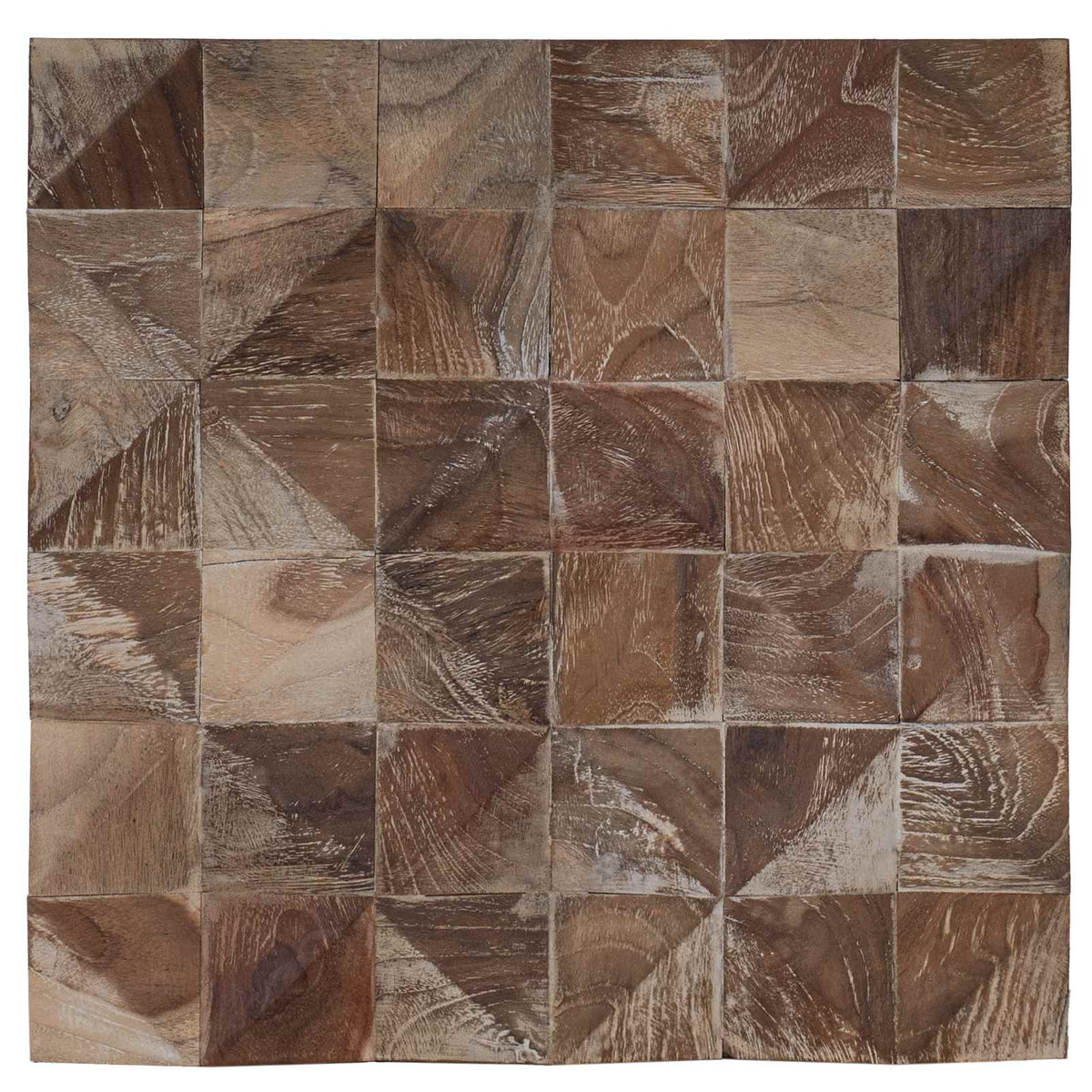 Zidne panele 11 kom. Bjeljen 30 x 30 x 1,7 cm Čvrsto teak drvo