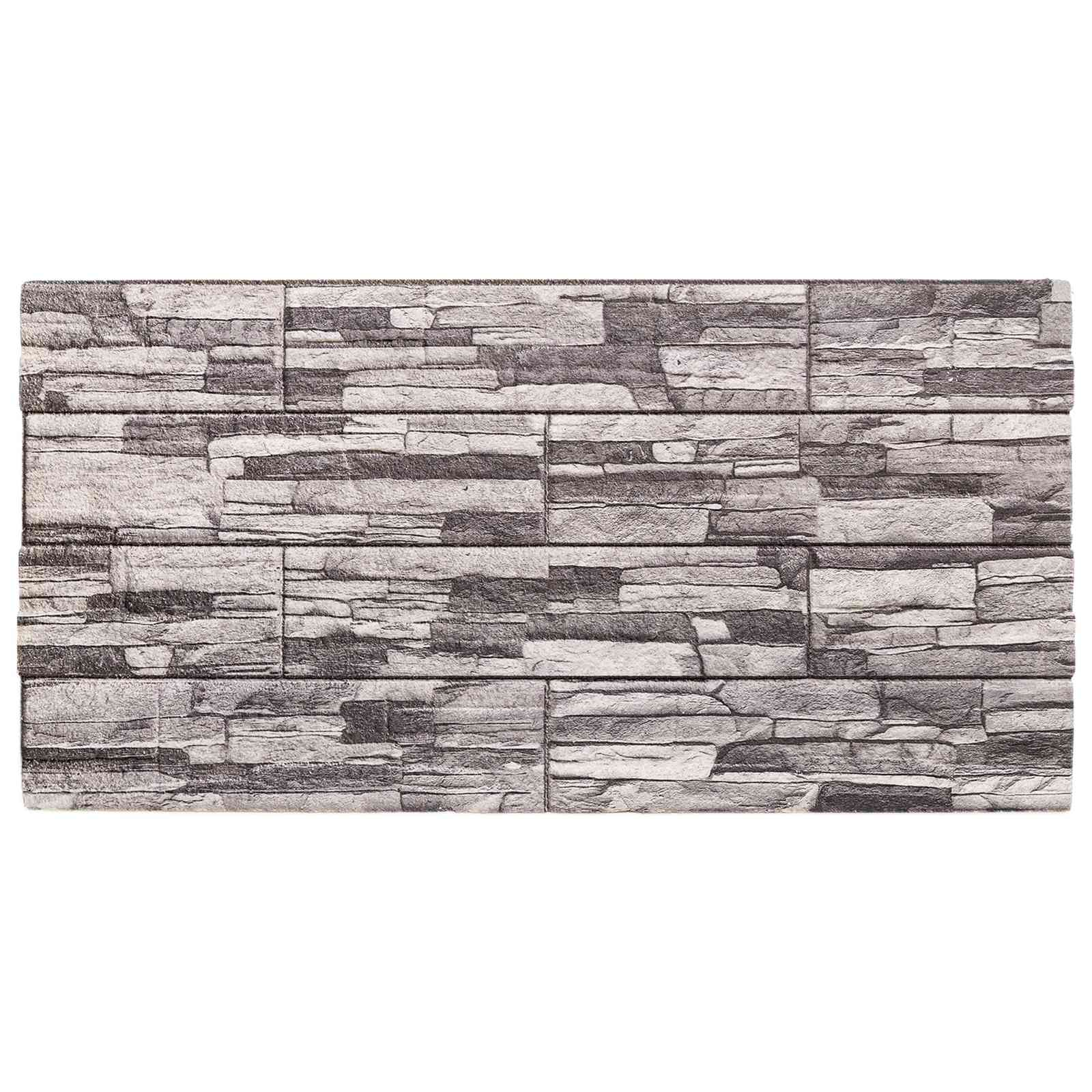 Zidne panele 10 pcs Tamno siva i svijetlo siva 100 x 50 cm