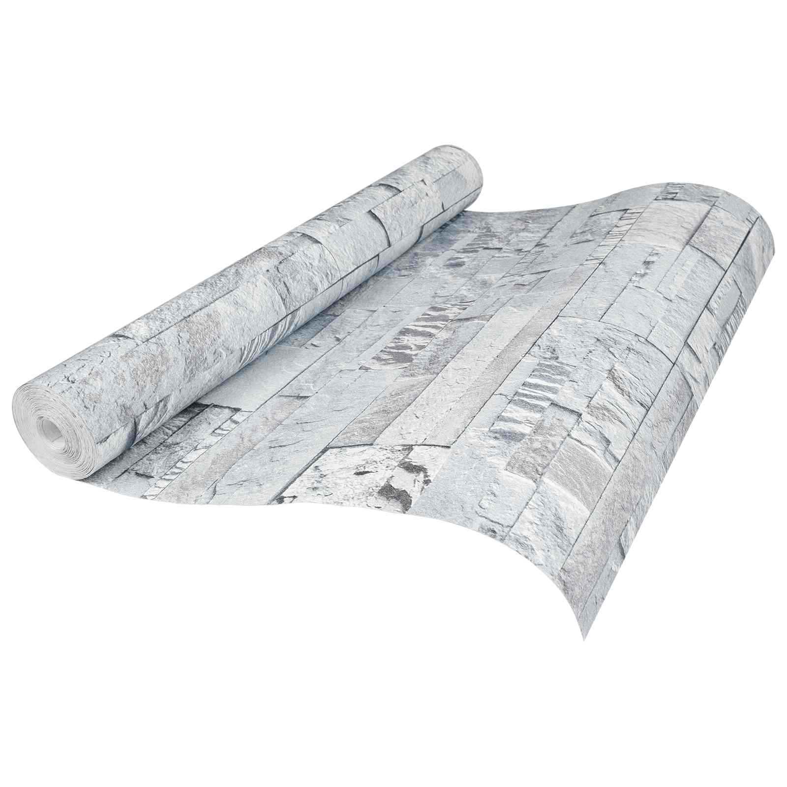 3D tapeta kamena Svjetlosiva 10 x 0,53 m N woven tkanina