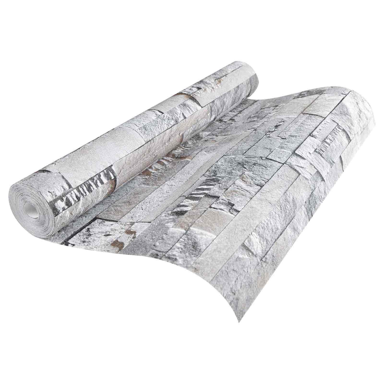 3D tapeta kamena Siva 10 x 0,53 m N woven tkanina