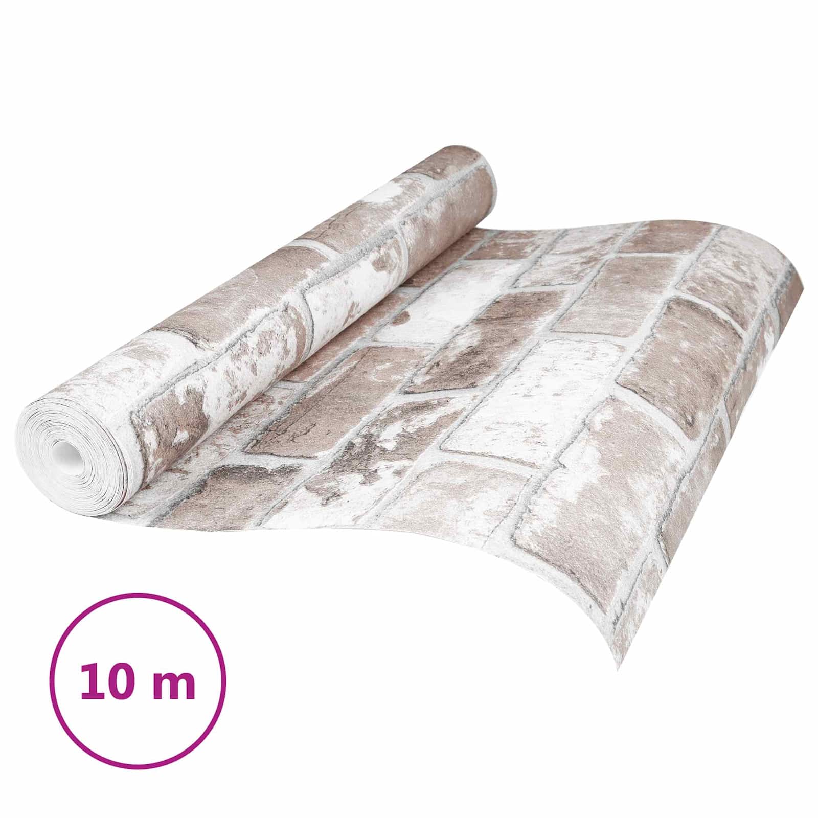 3D čvrsta tapeta Prugasti Opeka 10 x 0,53 m N woven tkanina