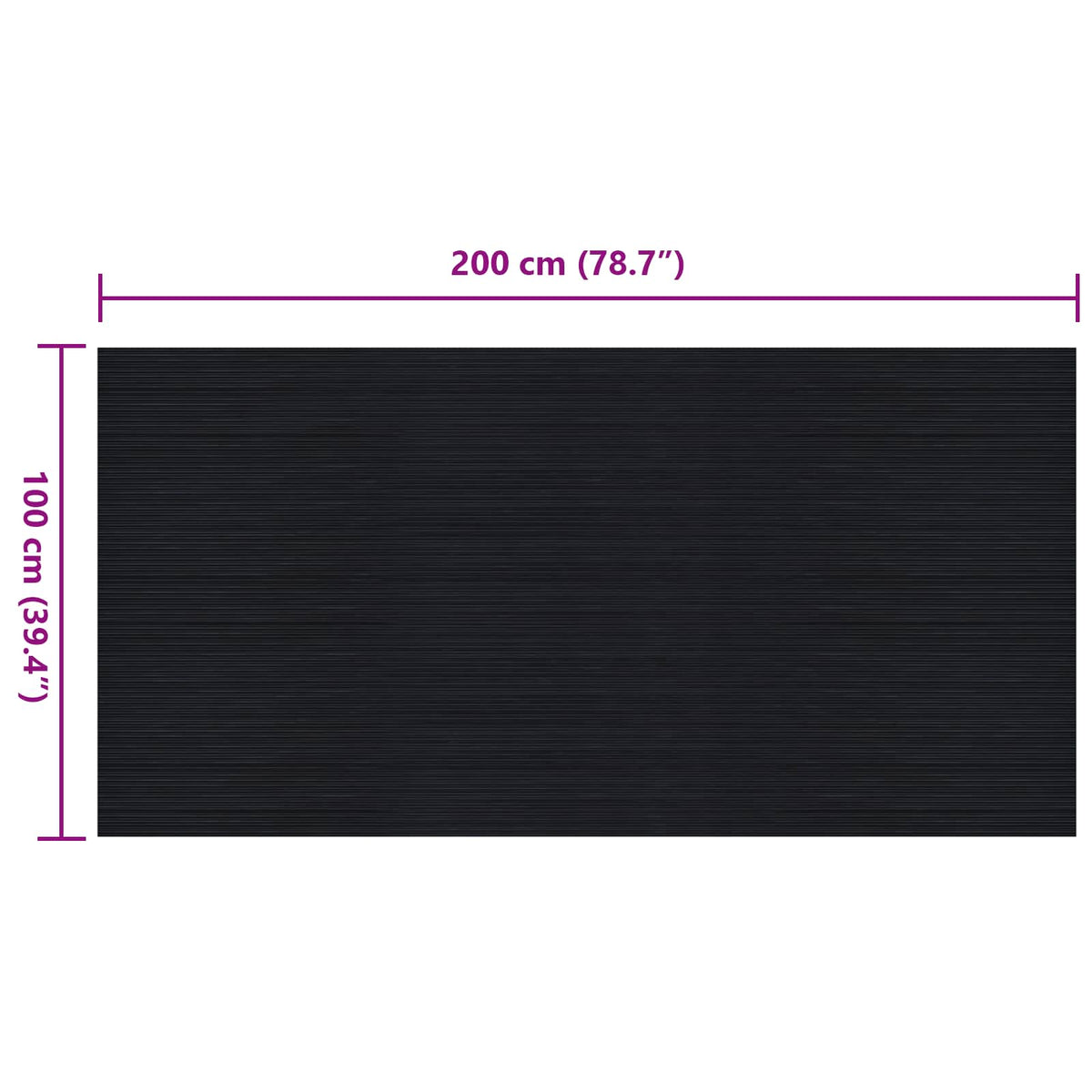 Podni mat Crna 1 x 2 m Guma