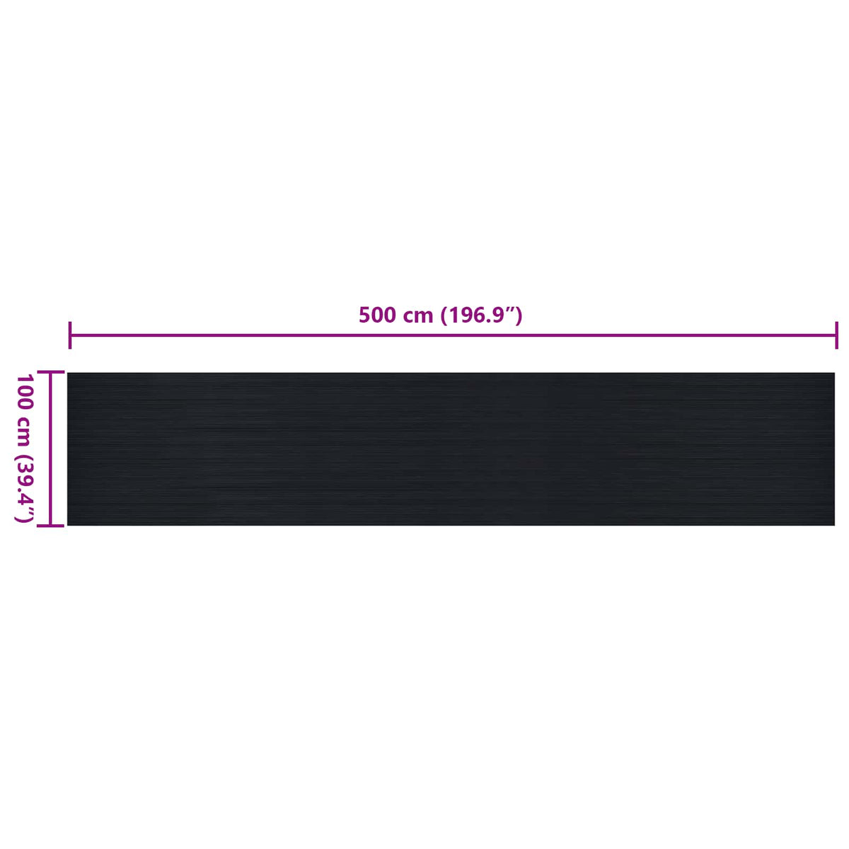 Podni mat Crna 1 x 5 m Guma