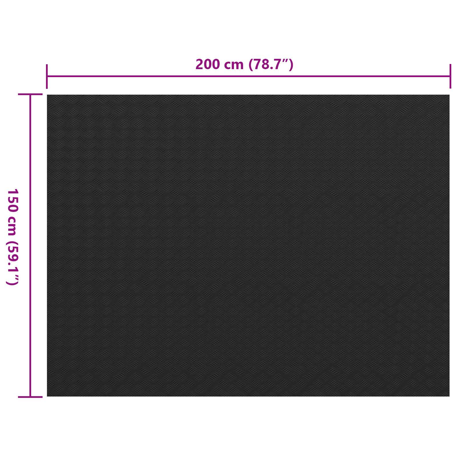 Podni mat Crna 1,5 x 2 m Guma