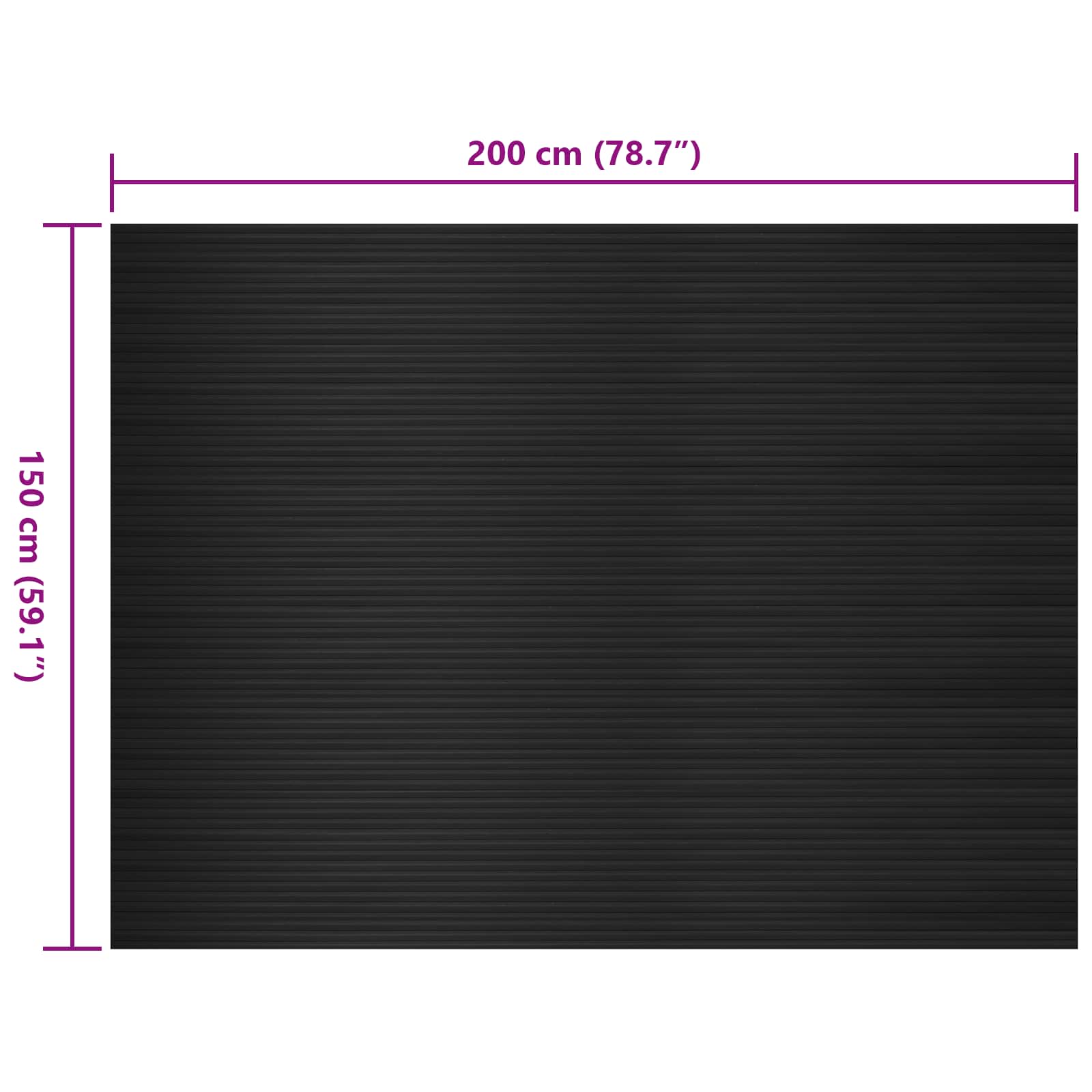 Podni mat Crna 1,5 x 2 m Guma