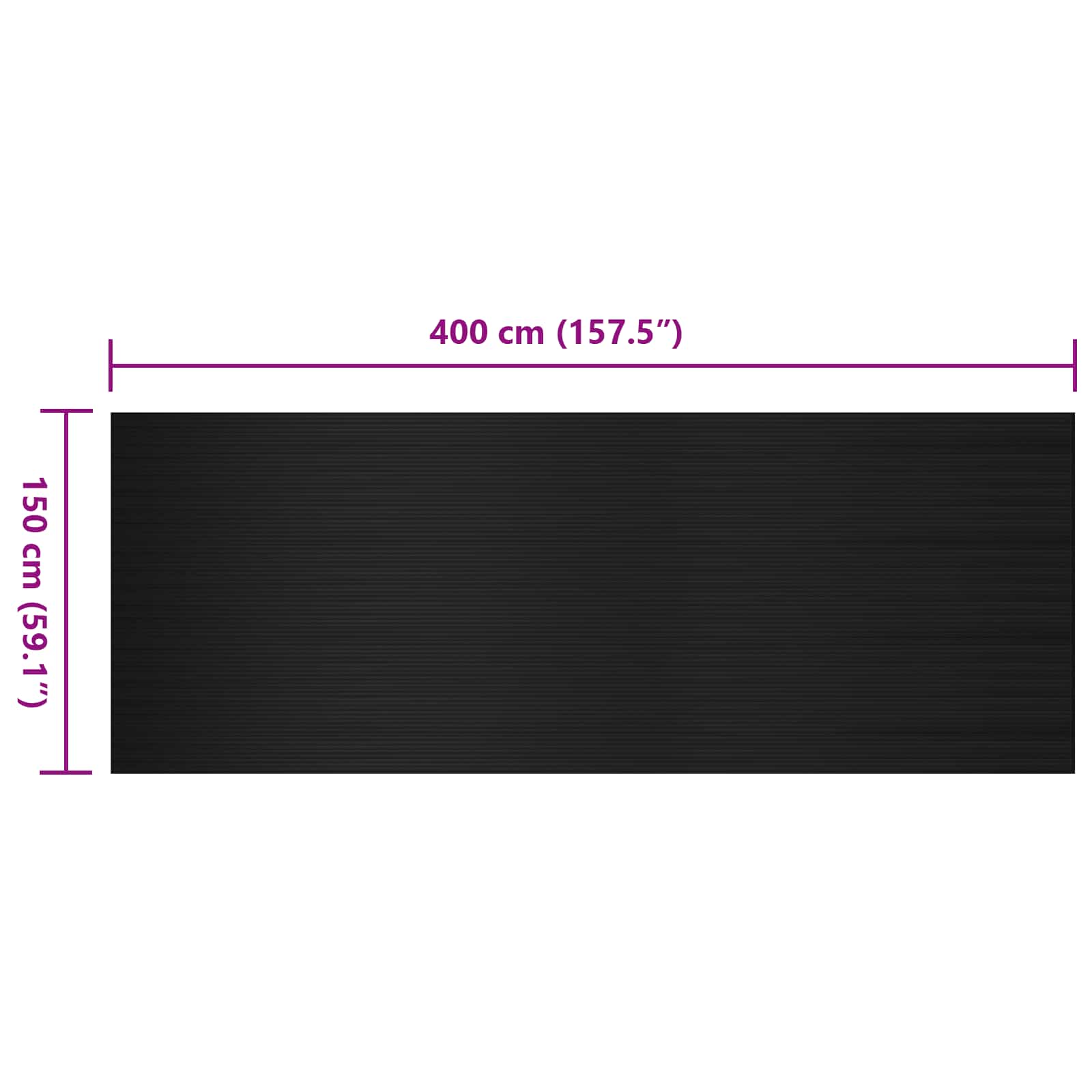 Podni mat Crna 1,5 x 4 m Guma