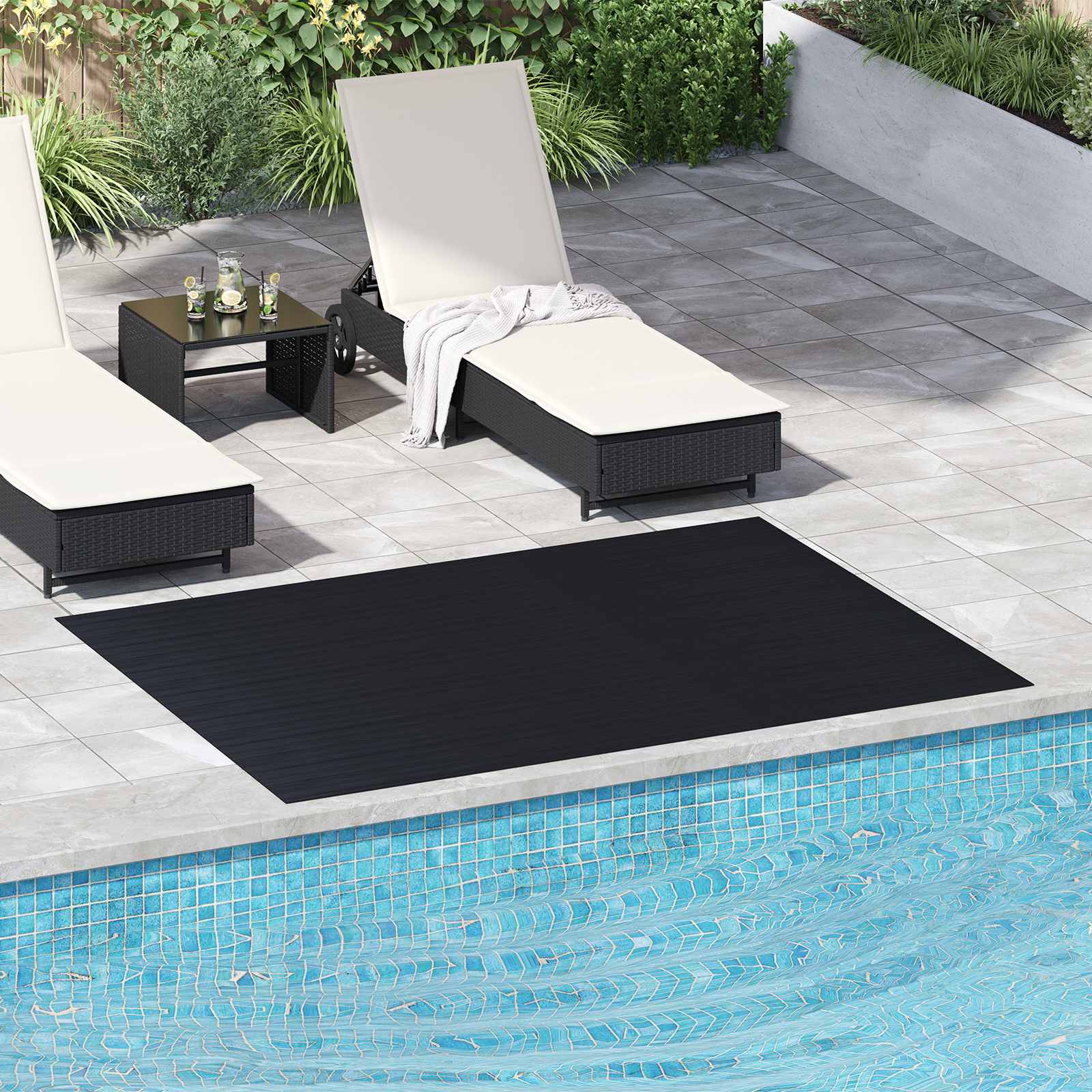 Podni mat Crna 1,5 x 2 m Guma