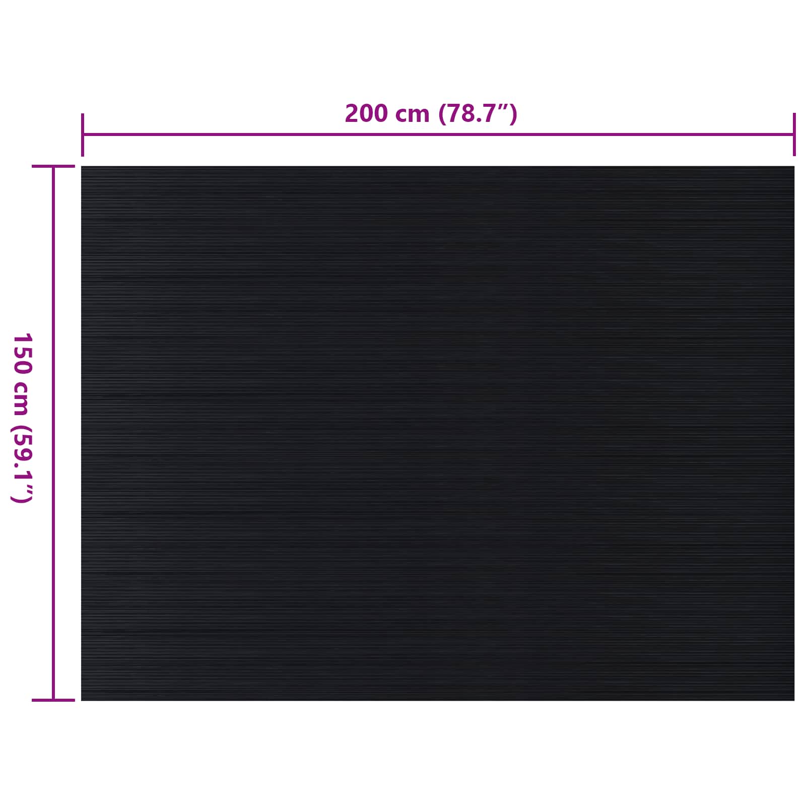 Podni mat Crna 1,5 x 2 m Guma