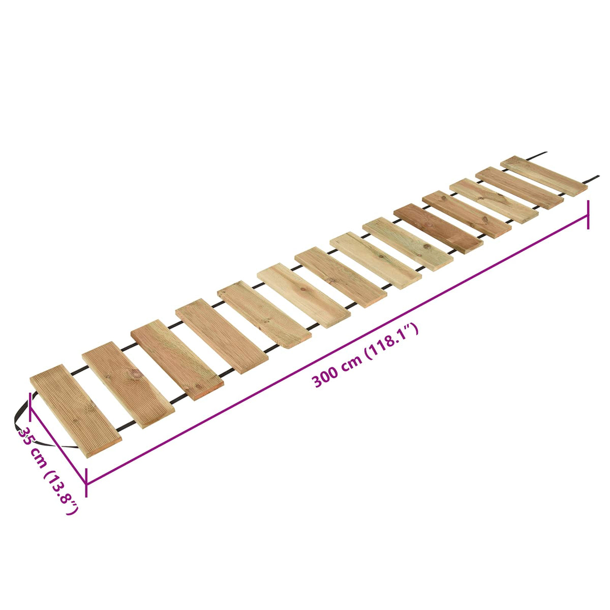 Rolano decking Prirodna 35 x 300 cm Impregnirana borovina