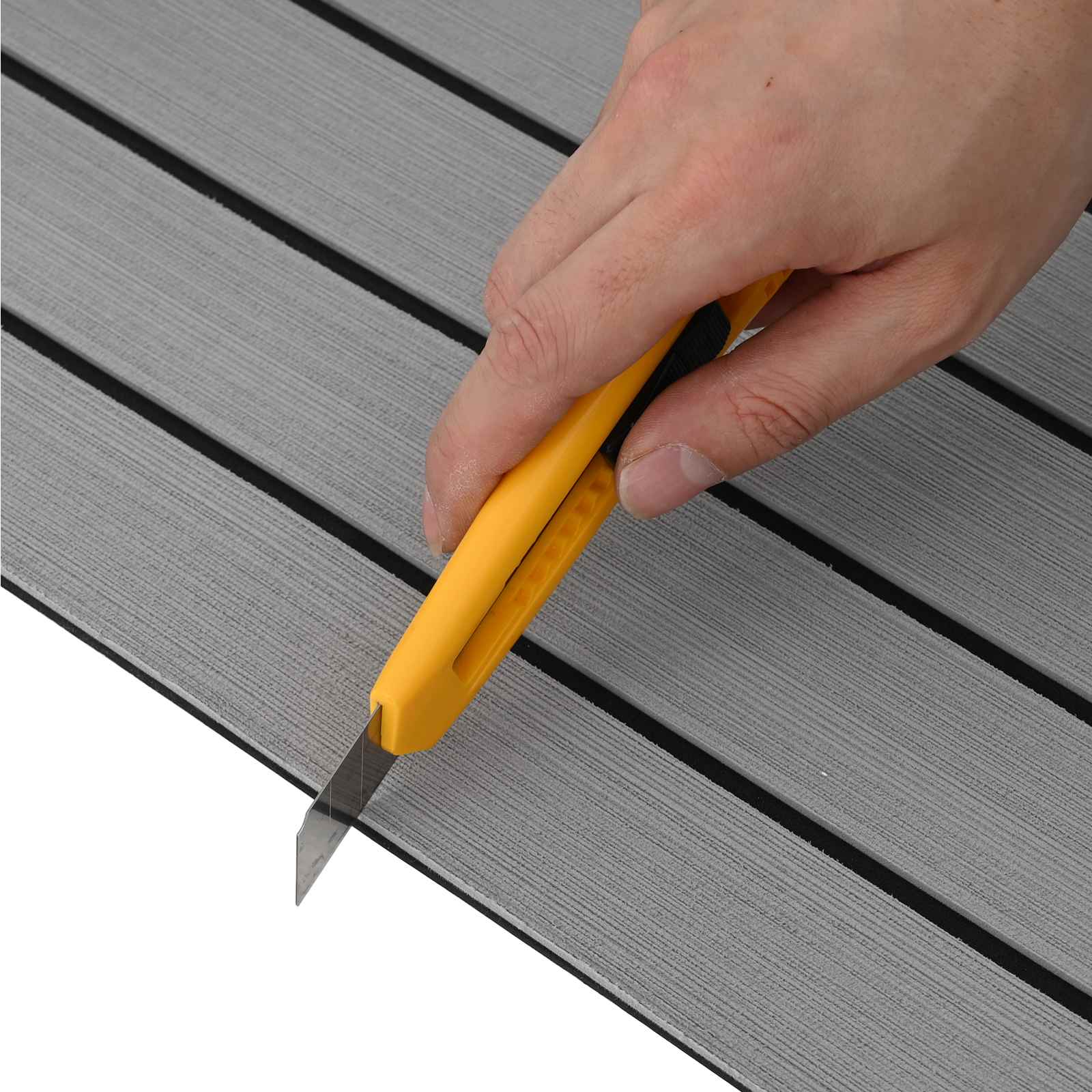 Prostirka za čamce Svijetlo siva i crna 240 x 90 cm EVA