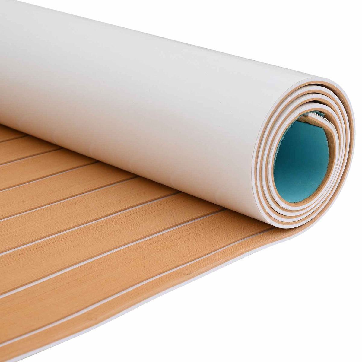 Prostirka za čamce Prugasti Smeđa i bijela 240 x 90 cm EVA