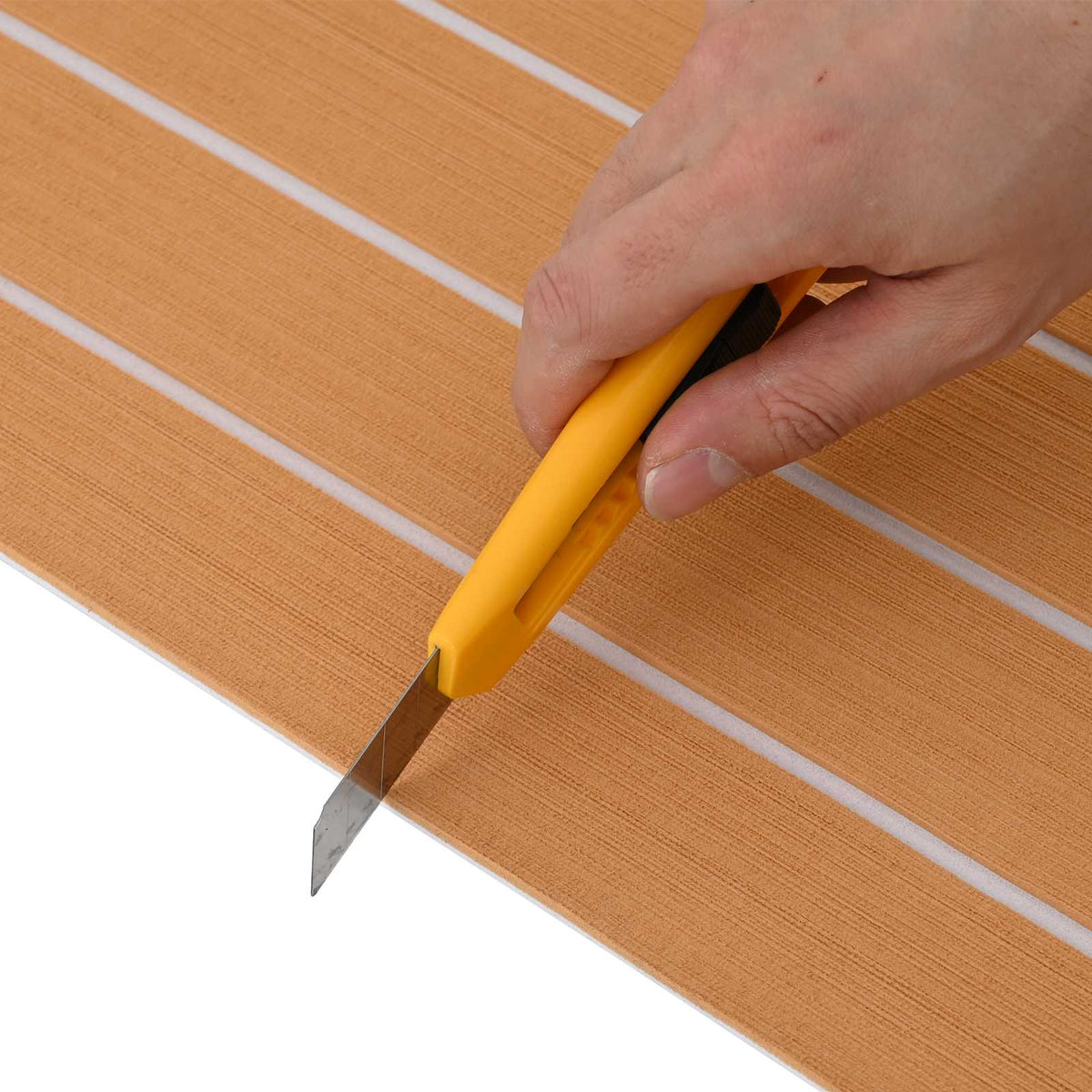 Prostirka za čamce Prugasti Smeđa i bijela 240 x 90 cm EVA