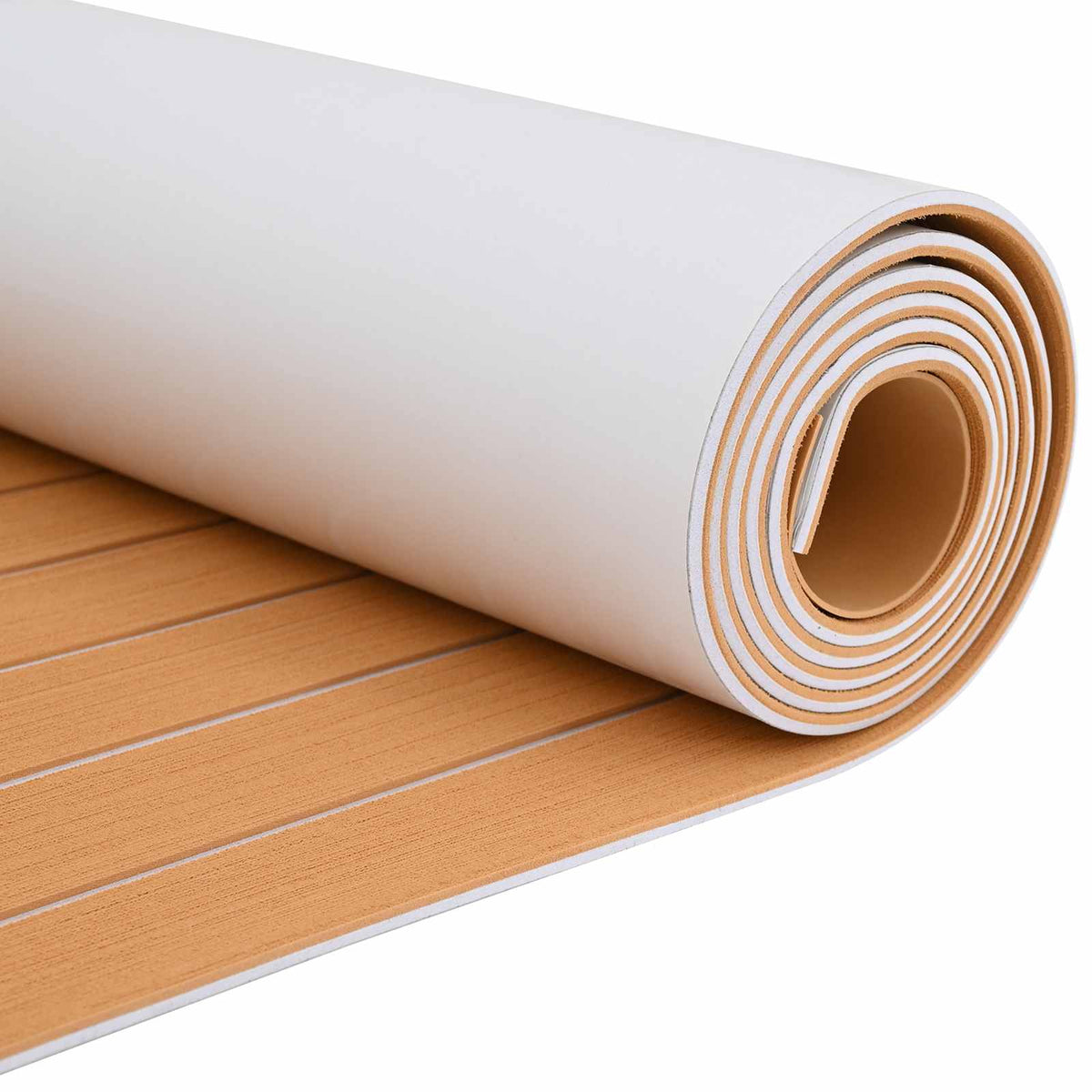 Prostirka za čamce Prugasti Smeđa i bijela 240 x 60 cm EVA