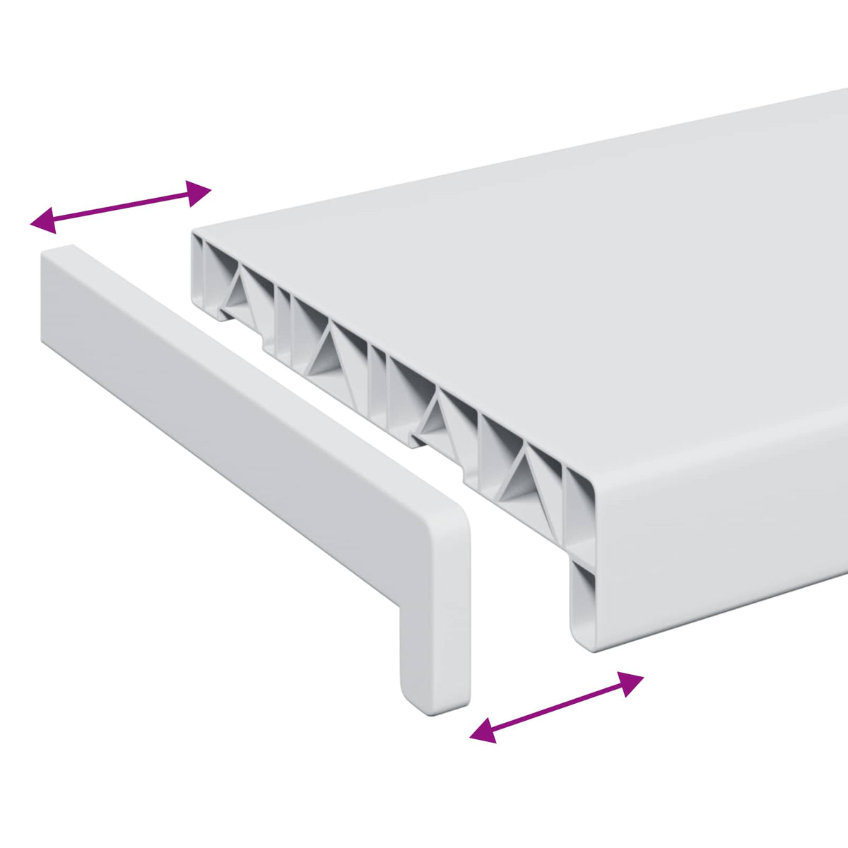 Prozorska klupčica Bijela 100 x 25 x 4,5 cm PVC