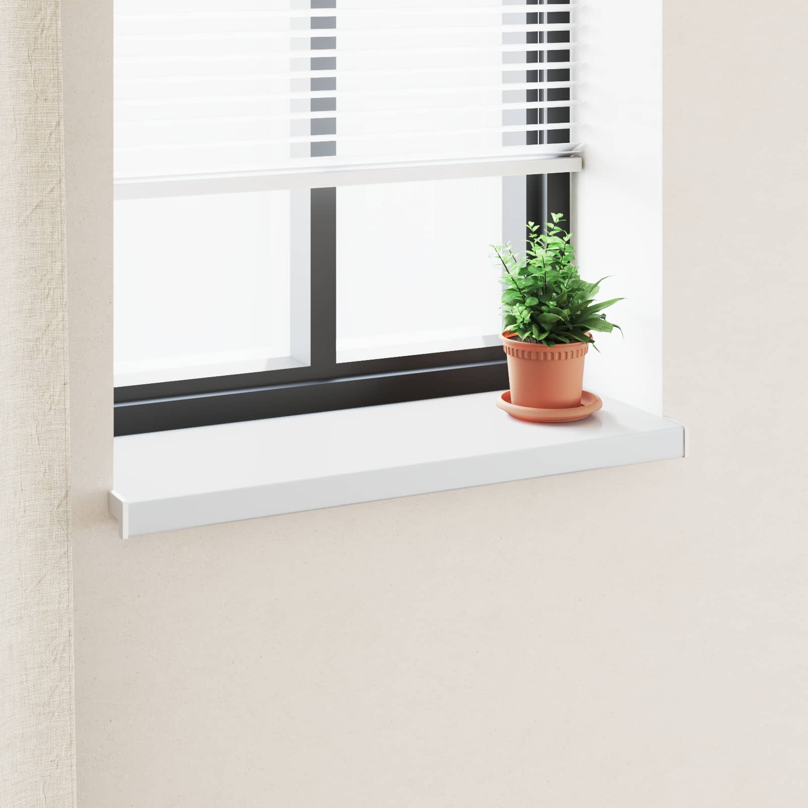Prozorska klupčica Bijela 100 x 30 x 4,5 cm PVC