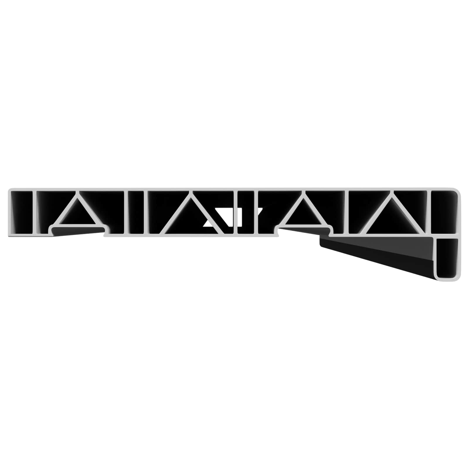 Prozorska klupčica Crno s drvenim uzorkom 120 x 20 x 4,5 cm PVC