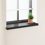 Prozorska klupčica Crno s drvenim uzorkom 60 x 35 x 4,5 cm PVC