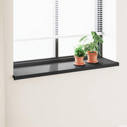 Prozorska klupčica Crno s drvenim uzorkom 120 x 45 x 4,5 cm PVC