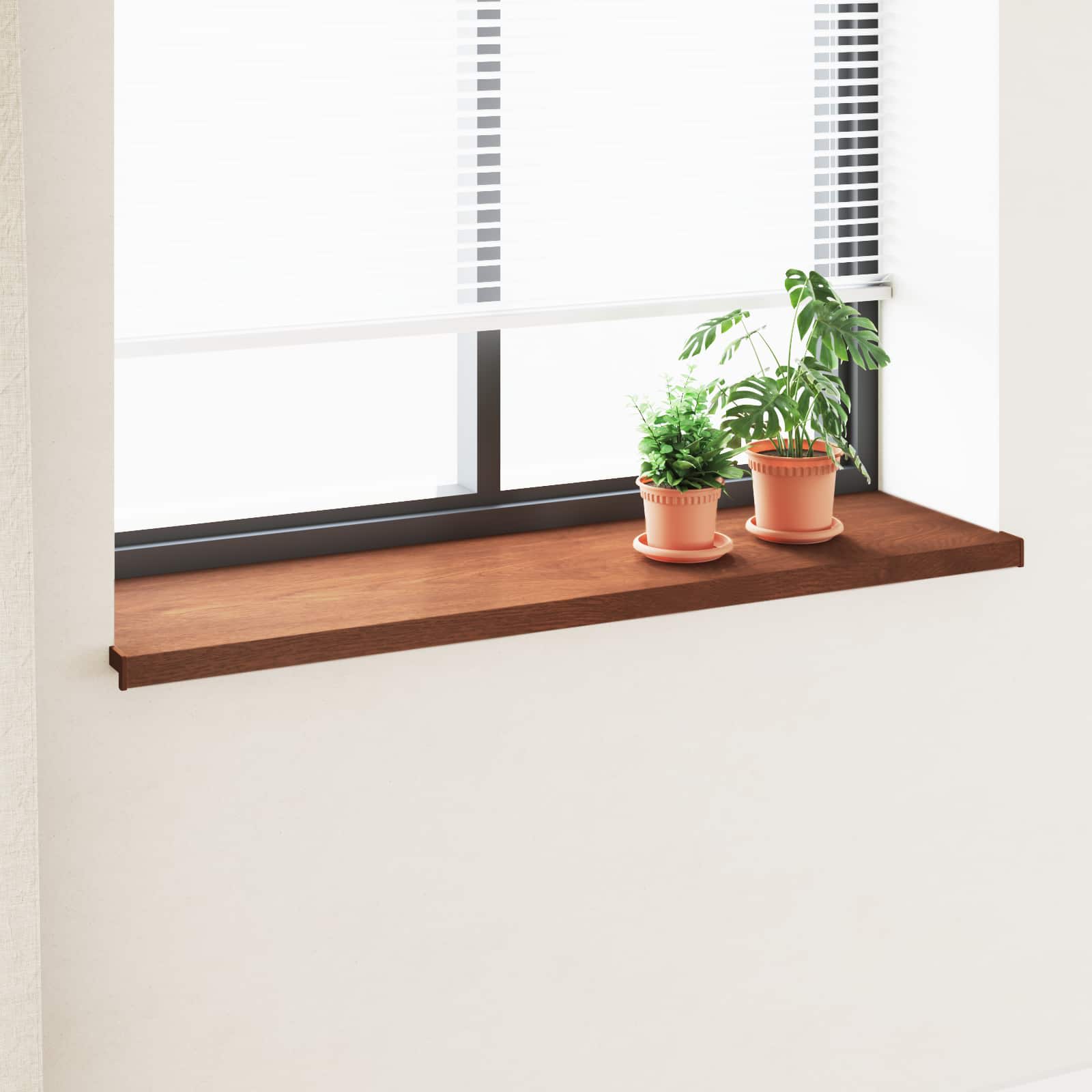 Prozorska klupčica Smeđe drvo 140 x 40 x 4,5 cm PVC