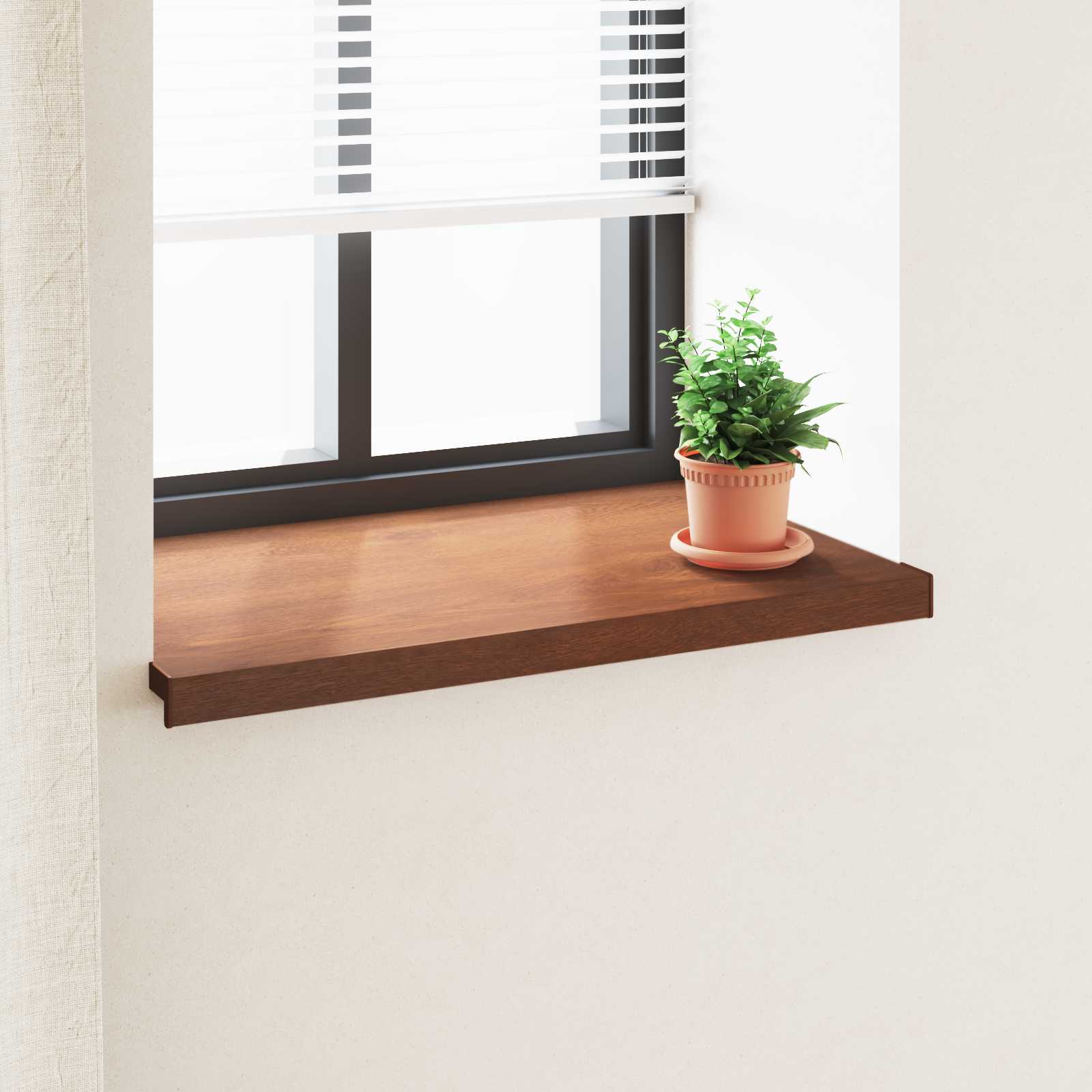 Prozorska klupčica Smeđe drvo 60 x 50 x 4,5 cm PVC